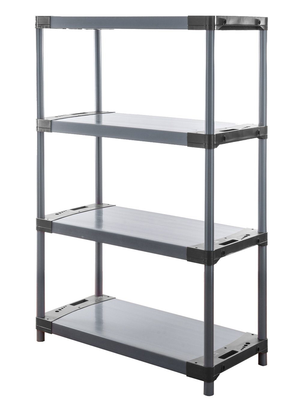 PROREGAL® Standregal Kunststoffregal GREY BEAR, HxBxT 138x60x46cm, Fachl. 160kg, Grau-Grün
