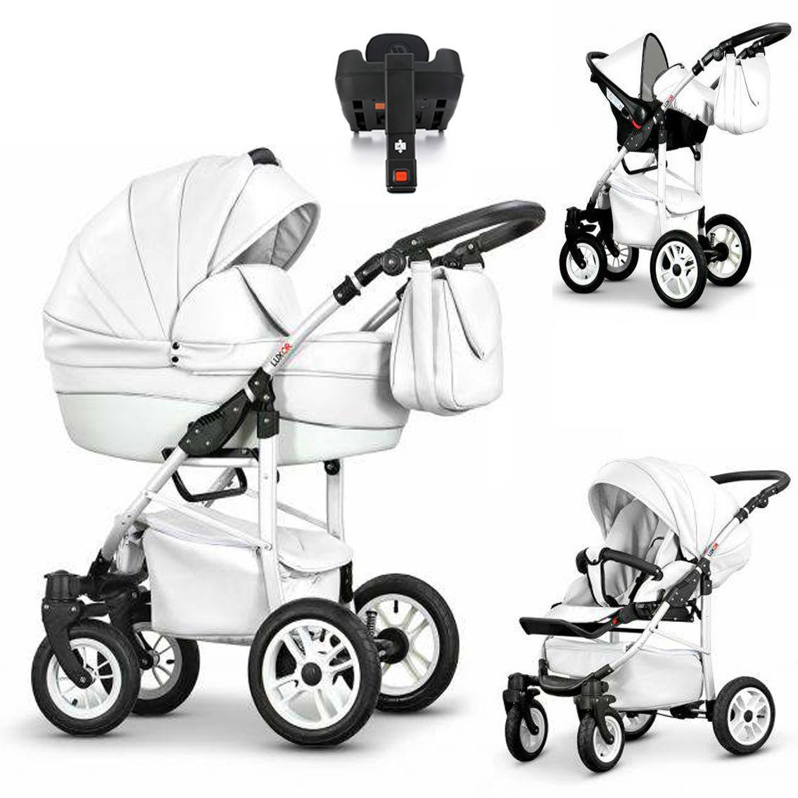 Kombi-Kinderwagen Craft Eco 5 in 1 inkl. Sportsitz, Autositz und Iso Base in 16 Farben
