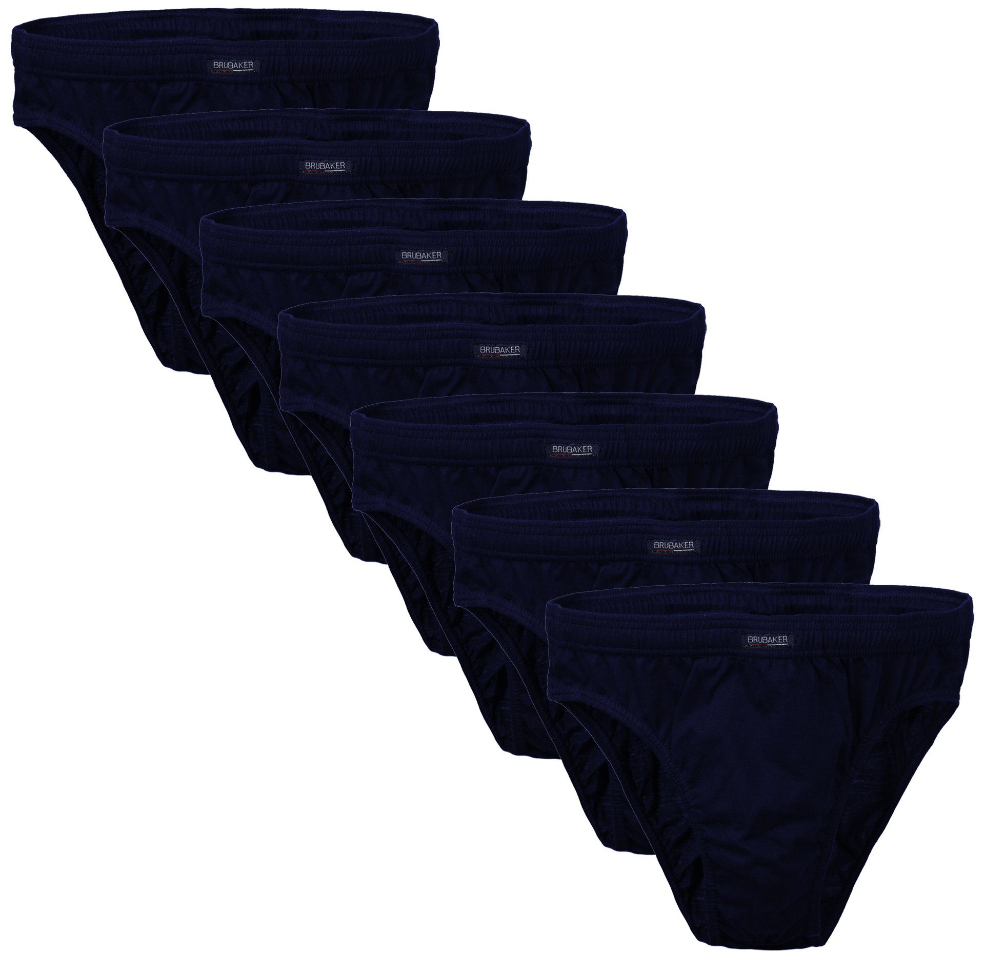 BRUBAKER Slip Herren Unterhose aus Baumwolle (Spar-Pack, 7-St., 7er-Pack) Großpackung Männer Unterwäsche, sehr bequeme Passform