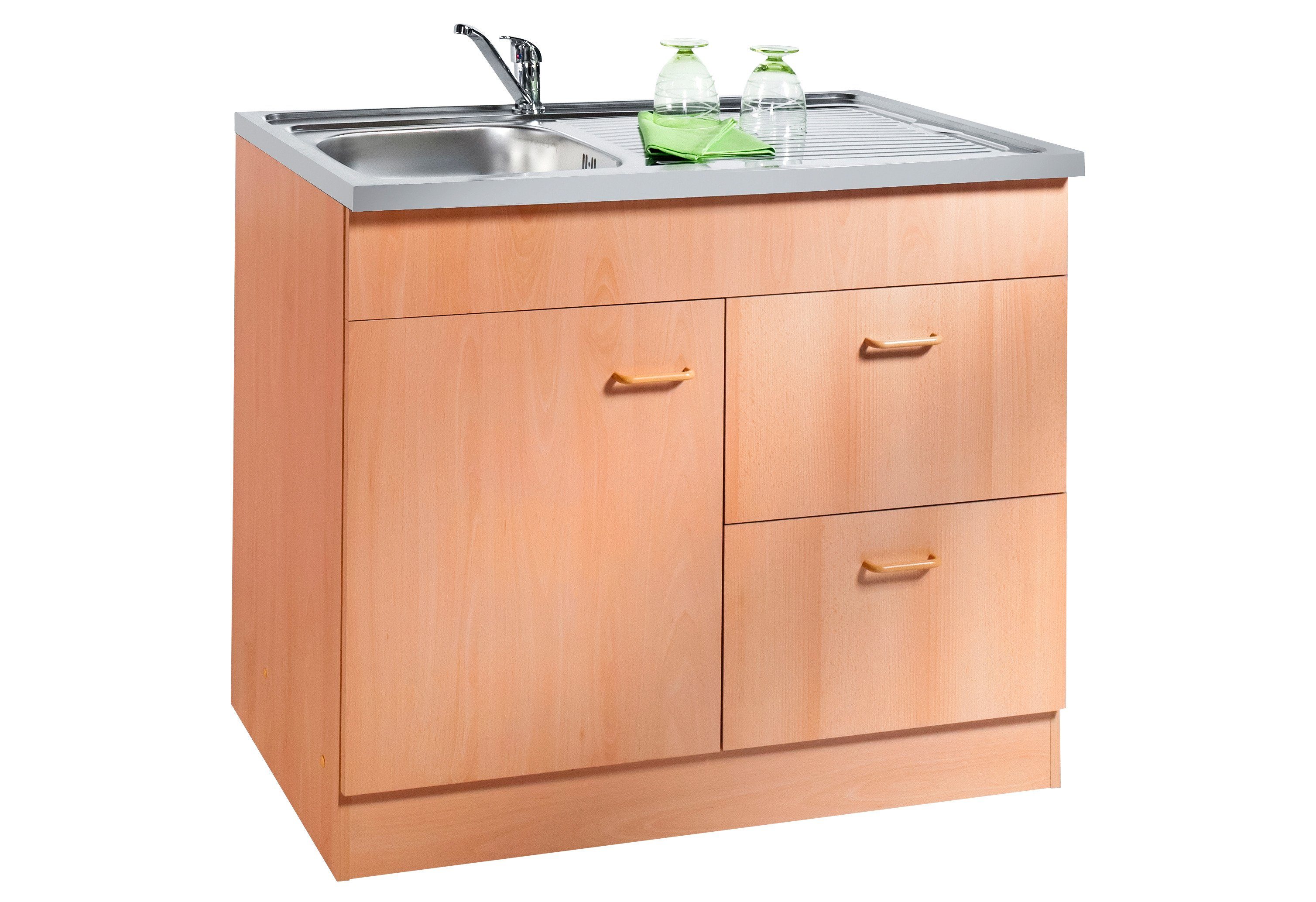 HELD MÖBEL Spülenschrank »1 Tür, 2 Auszüge, Breite 100 cm« online