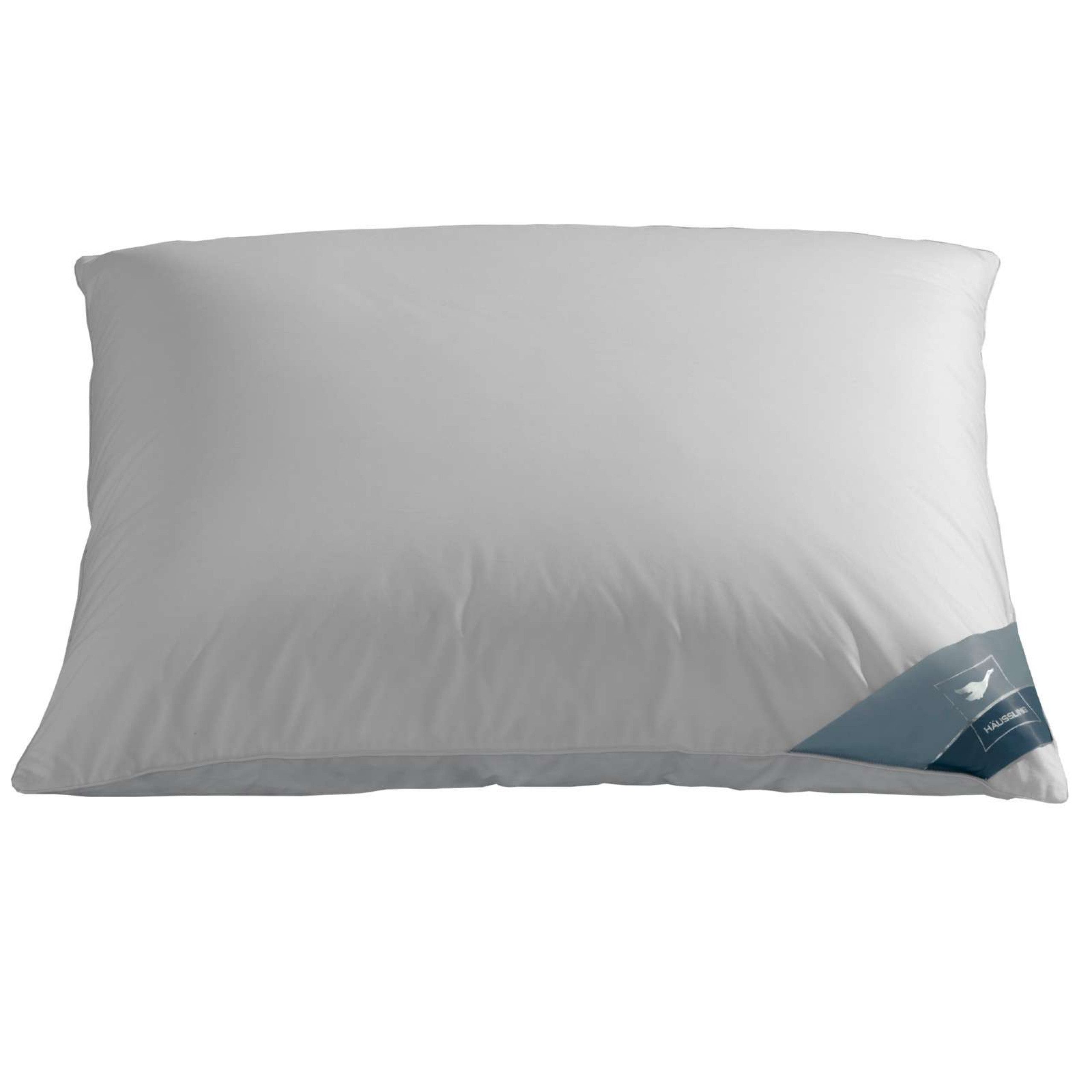 Haeussling Daunenkissen Häussling Königstraum 80x80 cm, Mehrkammer-Kopfkissen extra soft, Füllung: 85% Federn, 15% Daunen und 90% Daunen, 10% Federn, Bezug: 100% Baumwolle