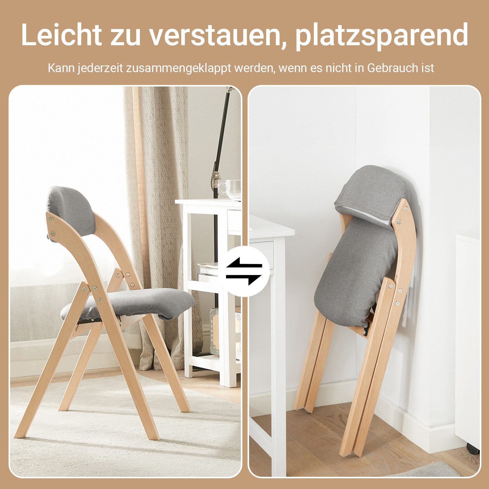 SoBuy Klappstuhl DE-FST92, Esszimmerstuhl Ergonomisch, faltbar, Küche Balko günstig online kaufen