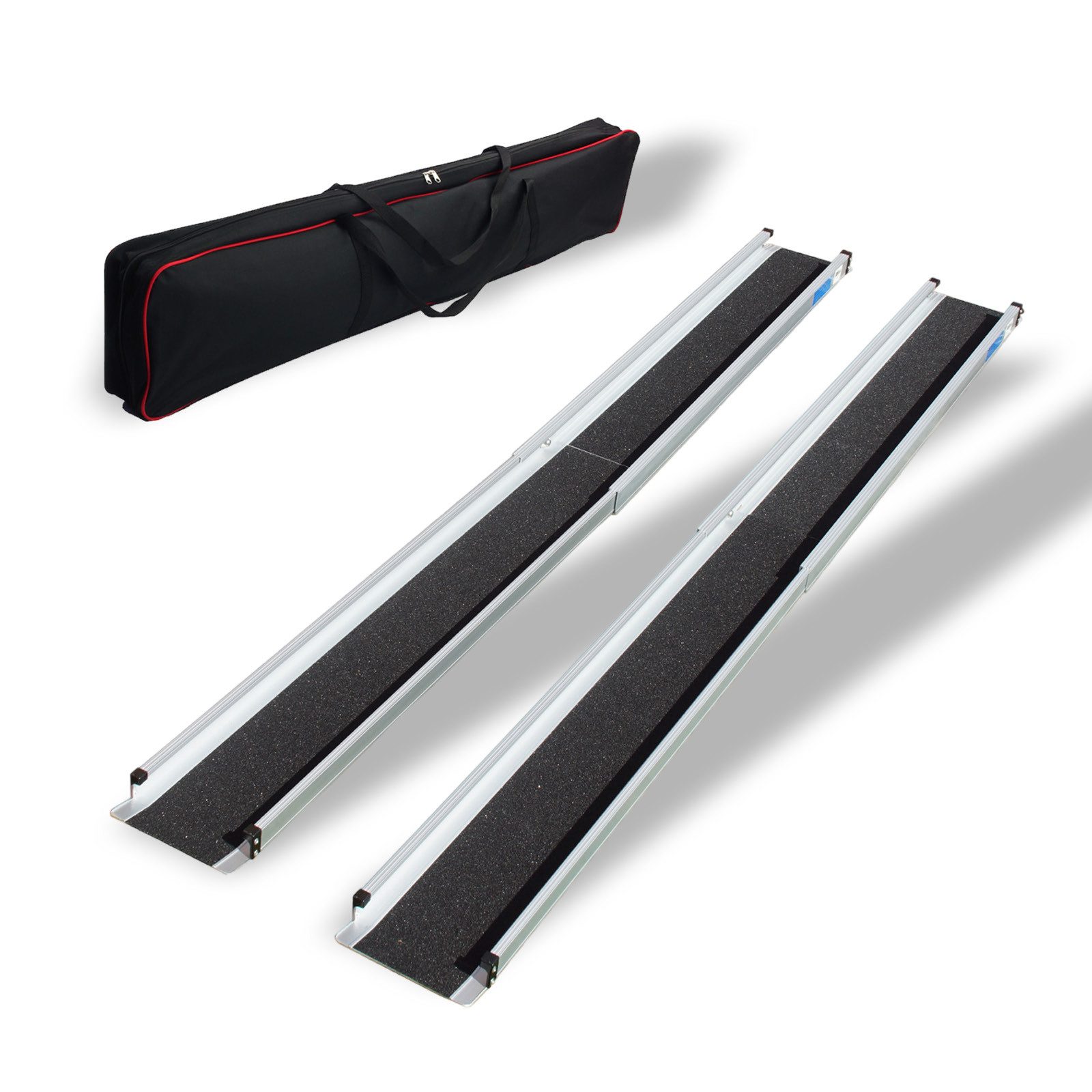 TRUTZHOLM Auffahrrampe 2x Teleskoprampe Alu beschichtet 105-183cm Traglast 272kg inkl. Tasche (2er Set, inkl.Tasche), beschichtet,Traglast 272kg