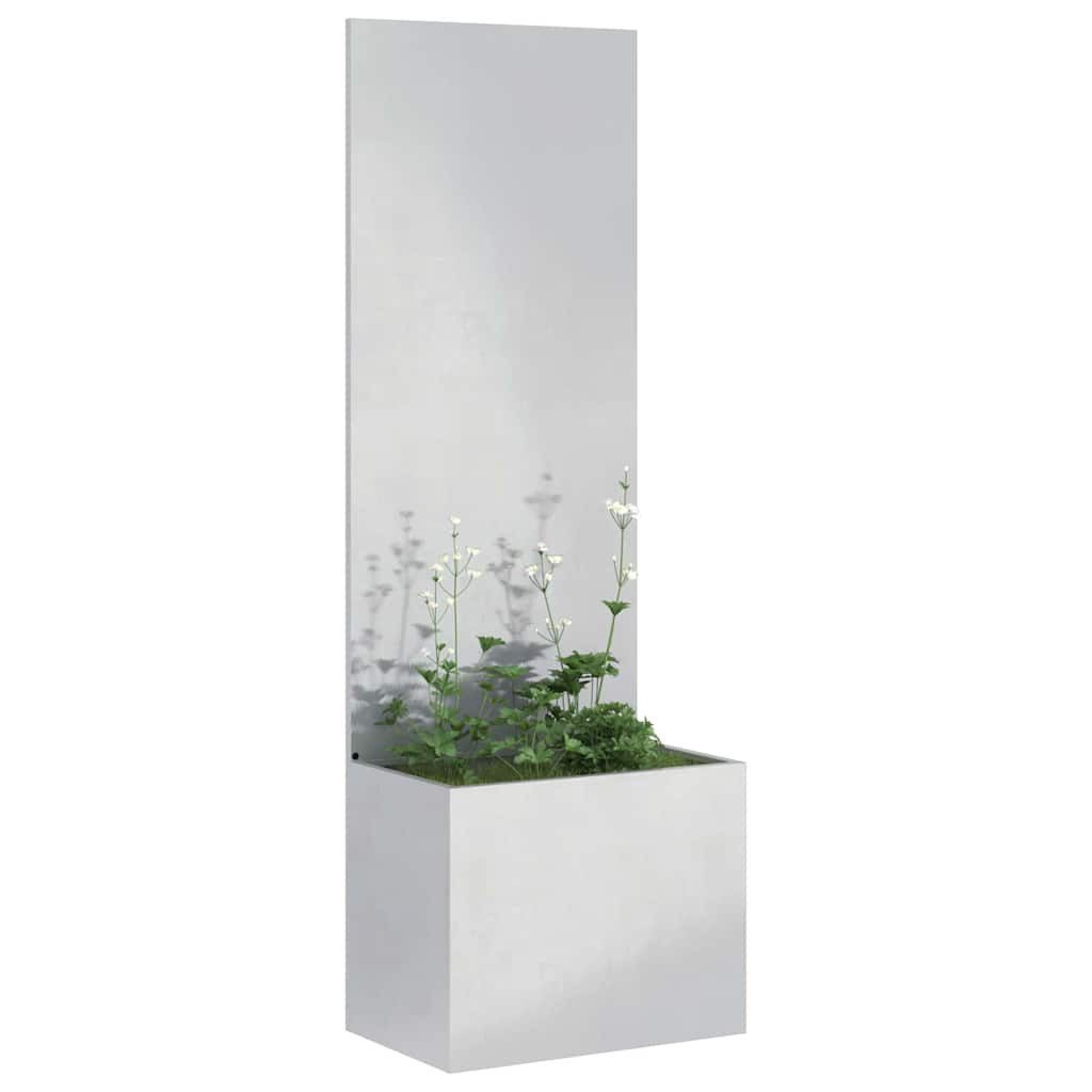 vidaXL Wandbild Garten Sichtschutz-Leinwand Silber 50 günstig online kaufen