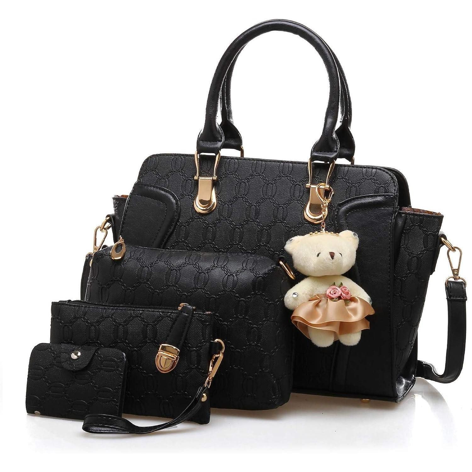 LuxusKollektion Handtasche Damen Handtasche Set 4-teilig Mittelgroß Elegant günstig online kaufen