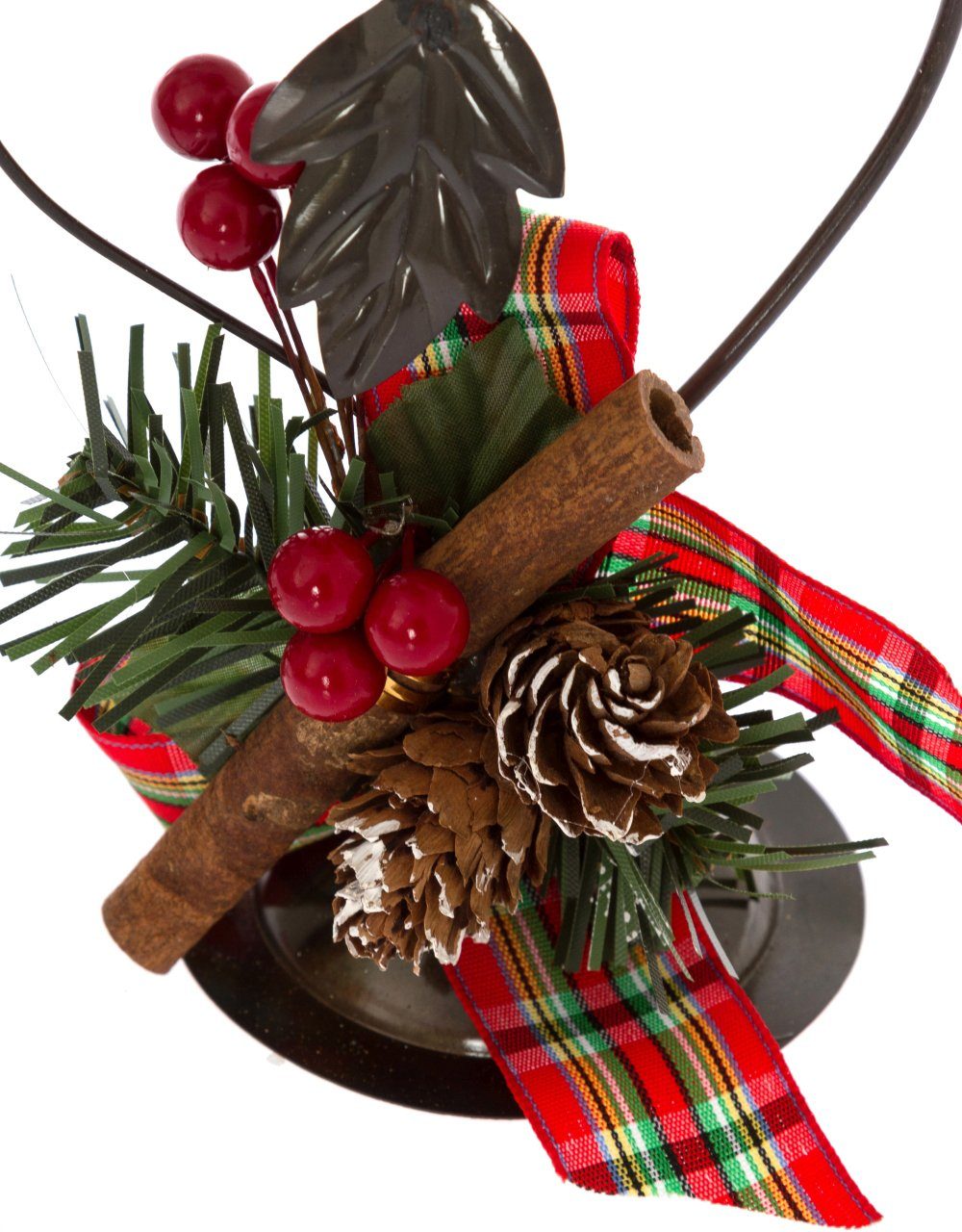 (Set, Möbel mit winterlicher Myflair Blattdesign, St), & 2 Weihnachtsdeko im rot Dekoration Kerzenhalter Accessoires