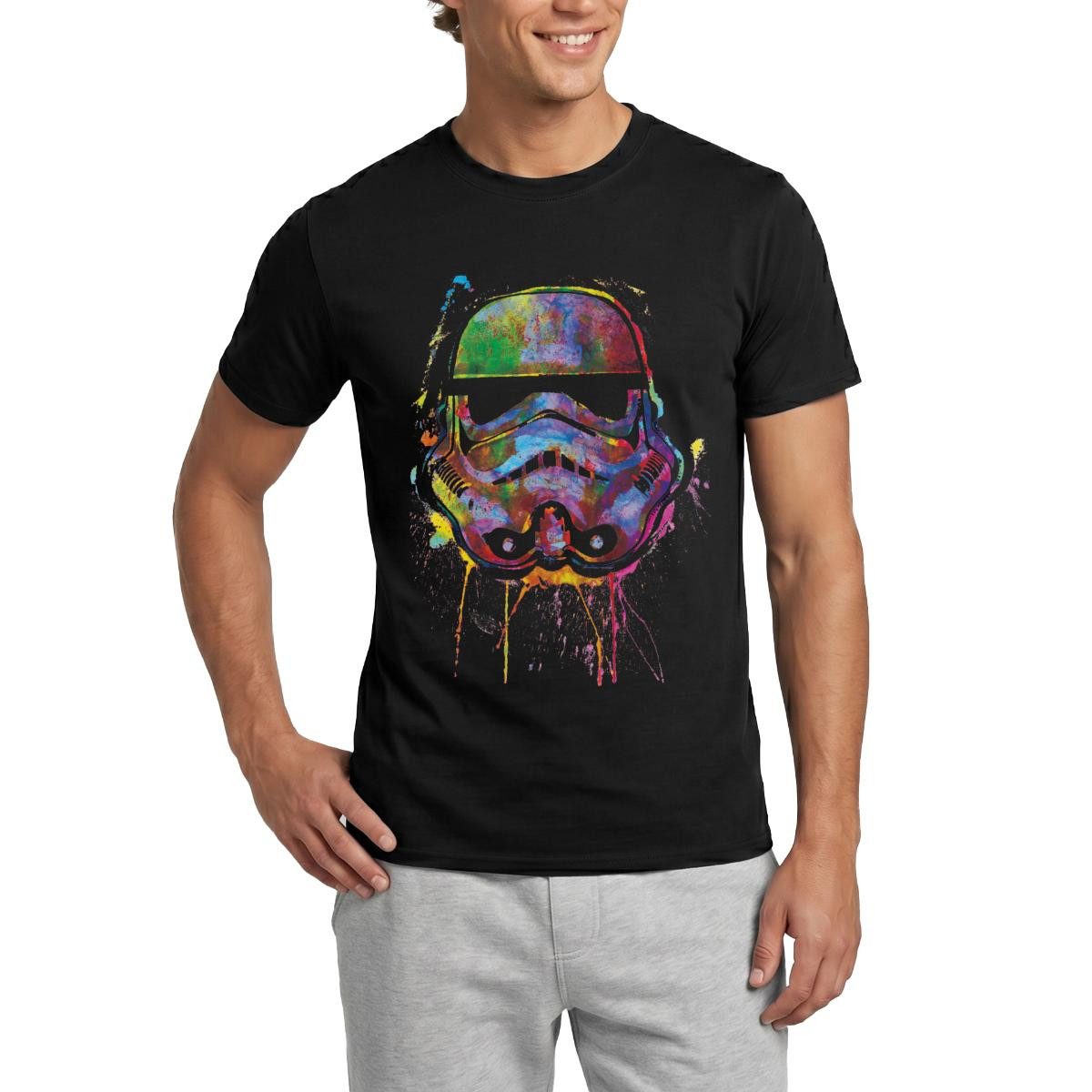 T-Shirt Star Wars Stormtrooper Helm Graffiti Style Männer T-Shirt