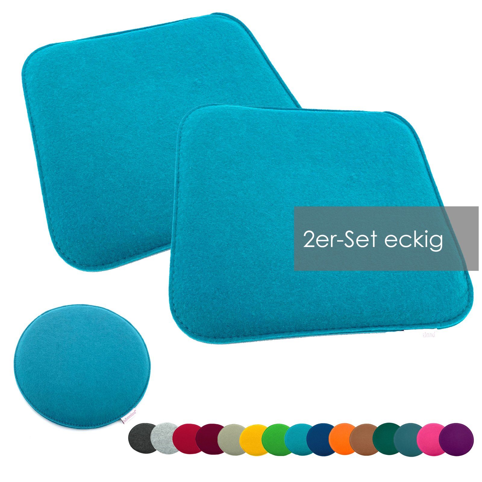 JMGBird Runde Outdoor-Sitzkissen 4er-Set – 38 Cm Durchmesser, Mit Bändern Für Bistrostühle