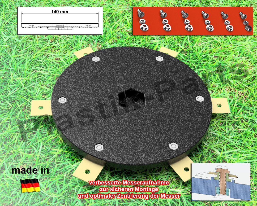 Plastik Parts Mährobotermesser Messerscheibe 6 Klingen Messerteller Bosch Indego XS S M 400 500 700