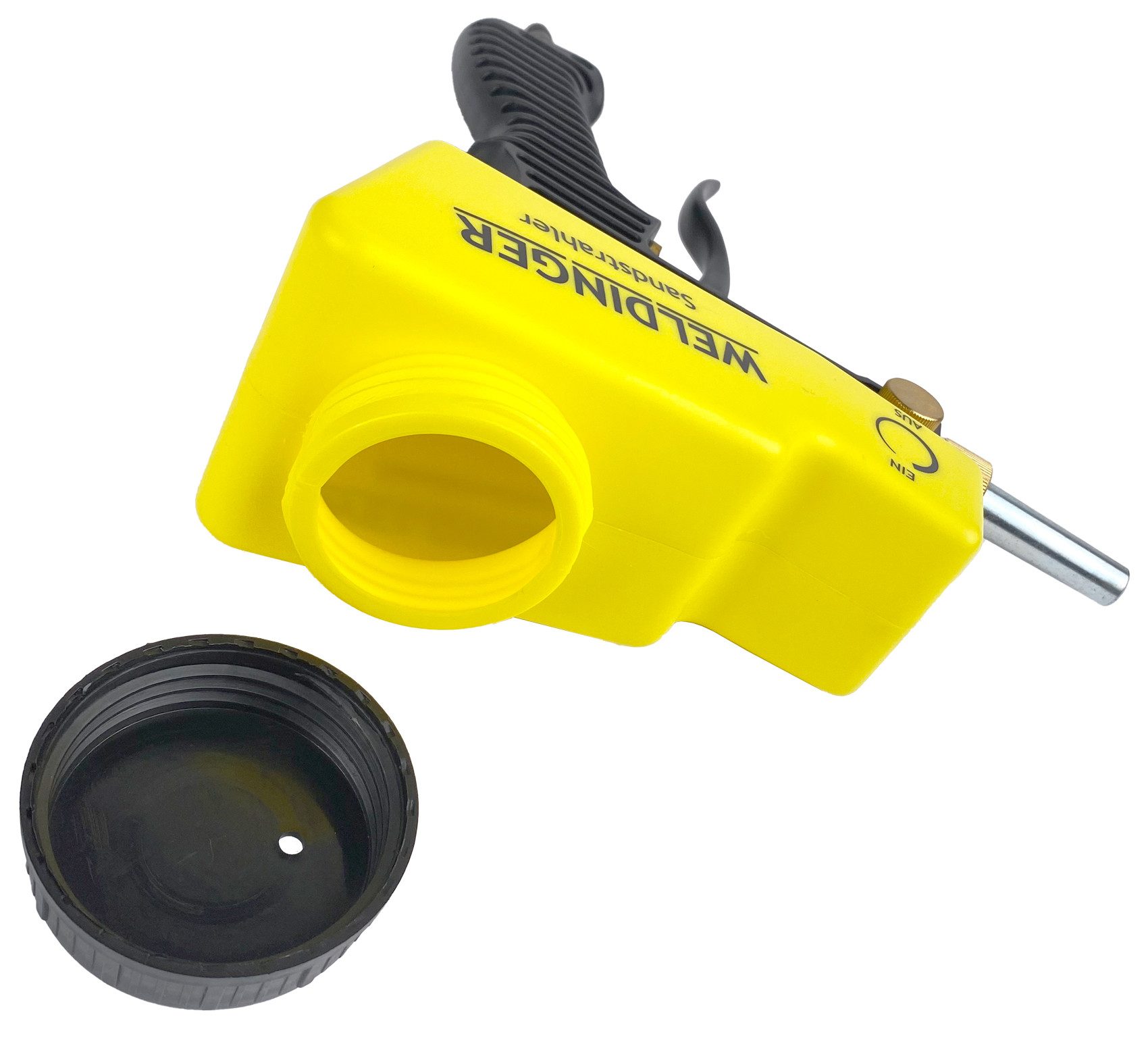 WELDINGER Sandstrahlpistole Druckluft-Sandstrahlpistole mit Tank Sandblaster Ausblaspistole, max. 6 bar, 1-tlg. – Bild 4 von 4