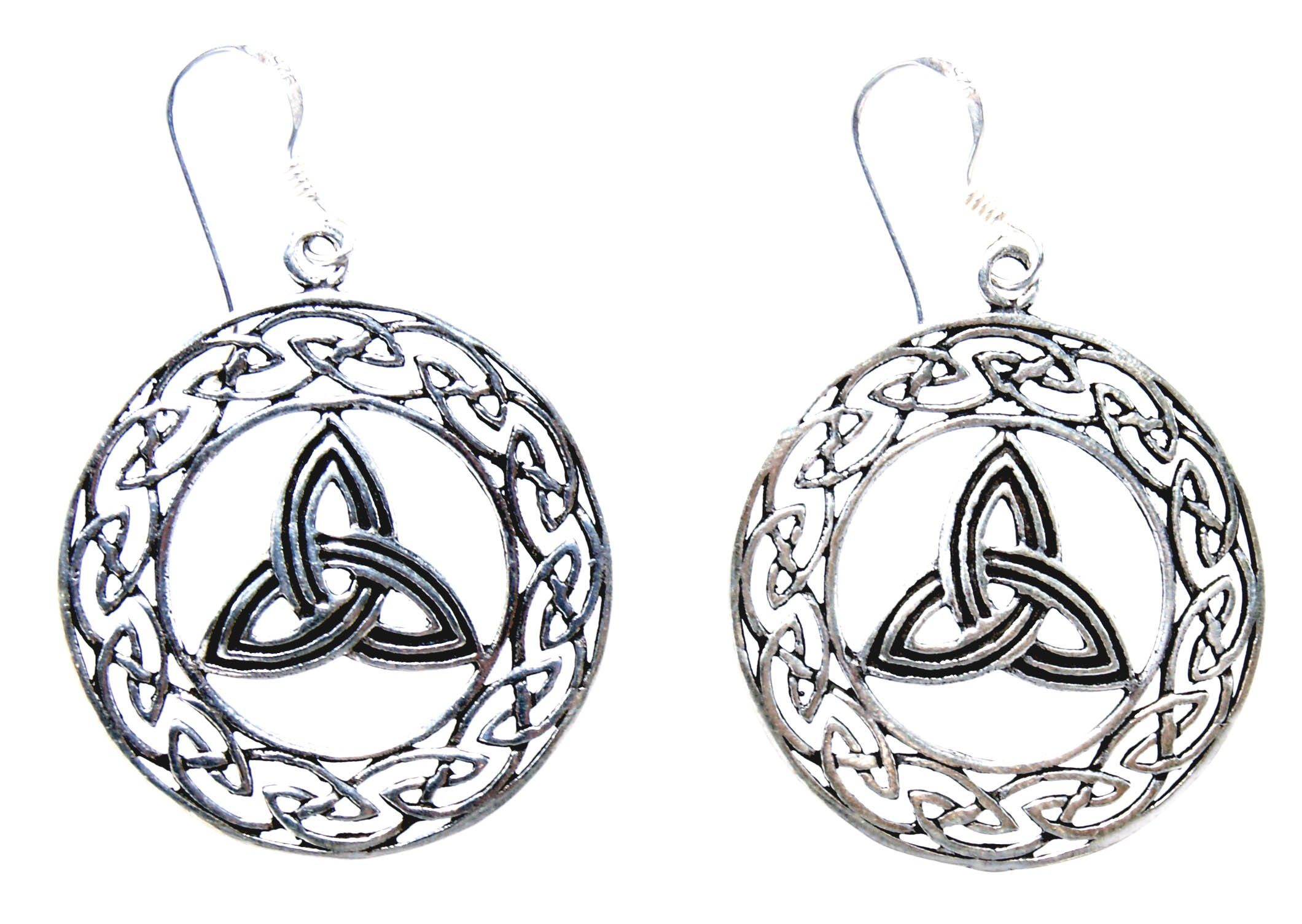 Paar Ohrhänger Ohrring Ohrhänger Keltenknoten Kelten Ohrringe aus 925 Sterling Silber