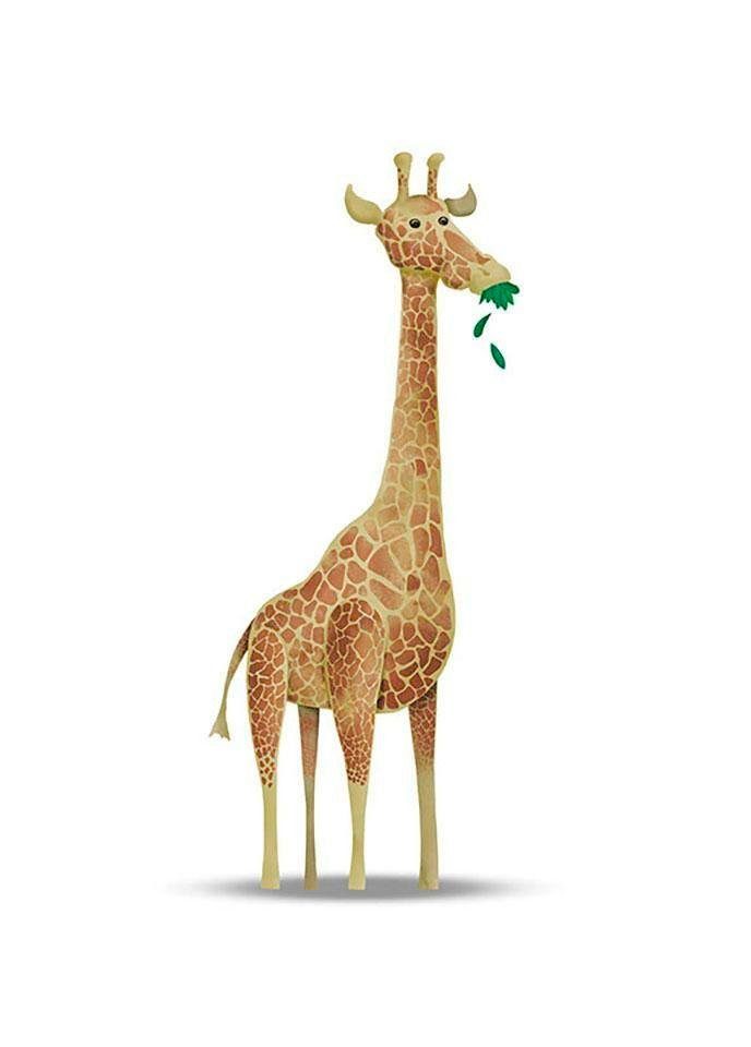 Schlafzimmer, Komar Kinderzimmer, Wohnzimmer (1 Animal St), Cute Giraffe, Poster Tiere