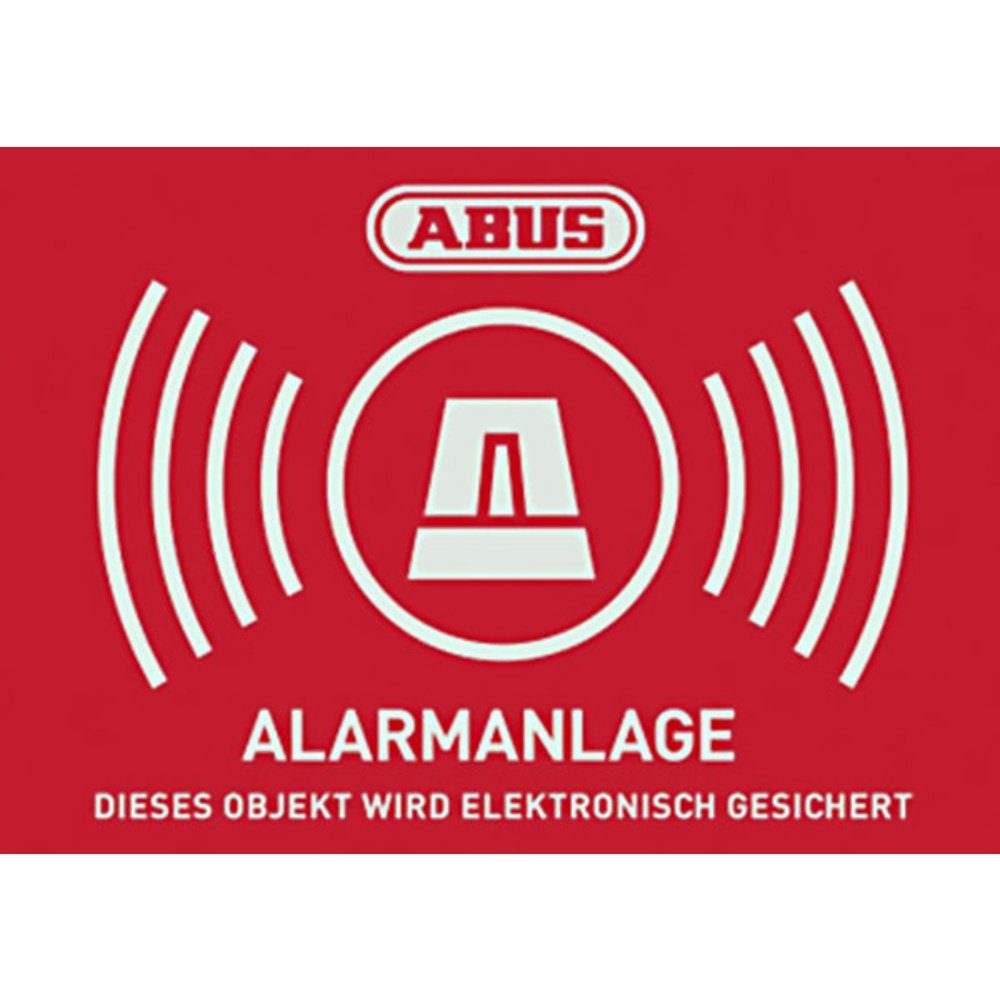 ABUS Warnschild ABUS AU1423 Warnaufkleber Alarmanlage Sprachen Deutsch (B x H) 74 mm