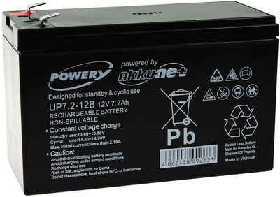 Powery Blei-Gel-Akku für USV APC Power Saving Back-UPS Pro 550 Bleiakkus 7200 mAh (12 V)