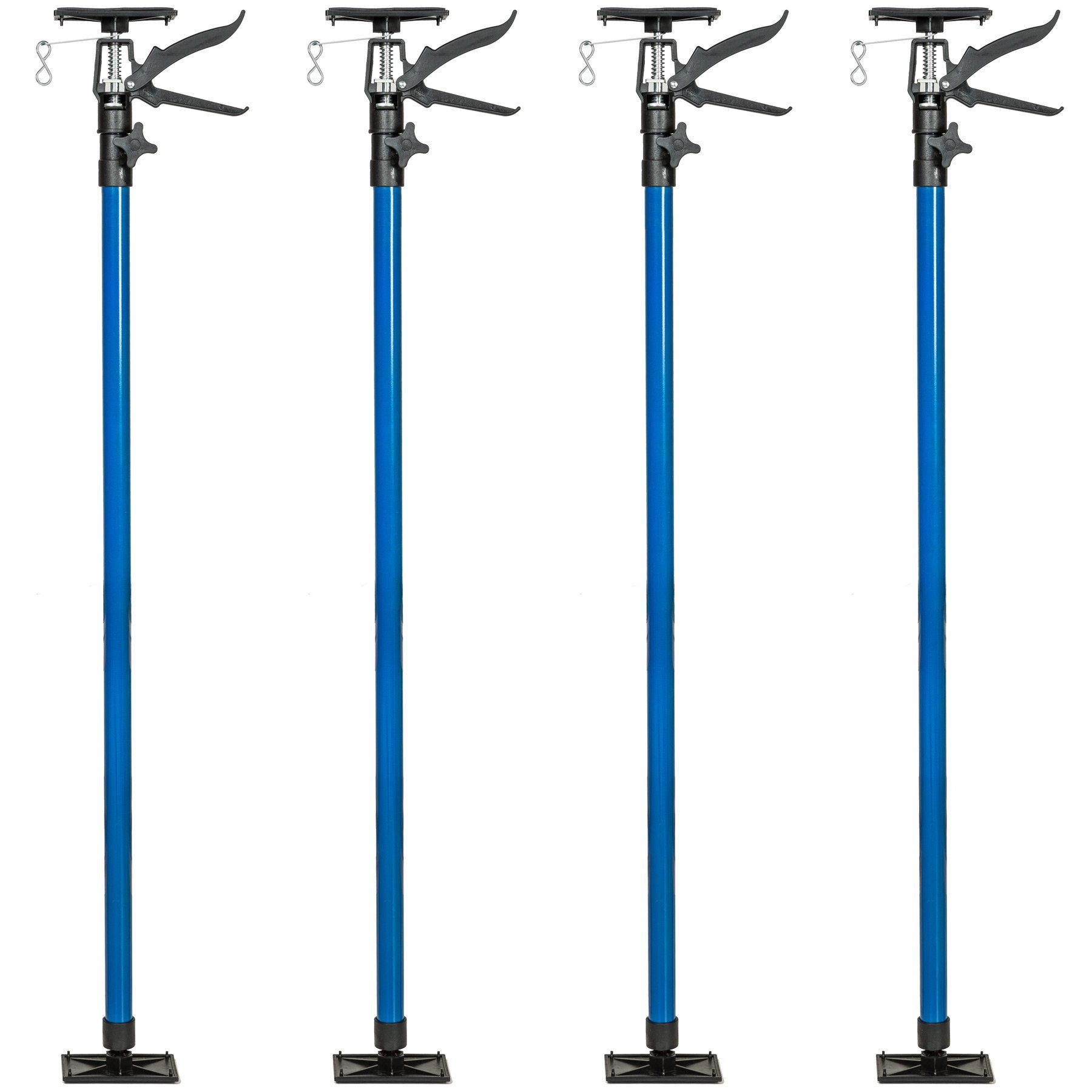 tectake Montageklemme 4 Baustützen 115 bis 290 cm, einstellbar blau