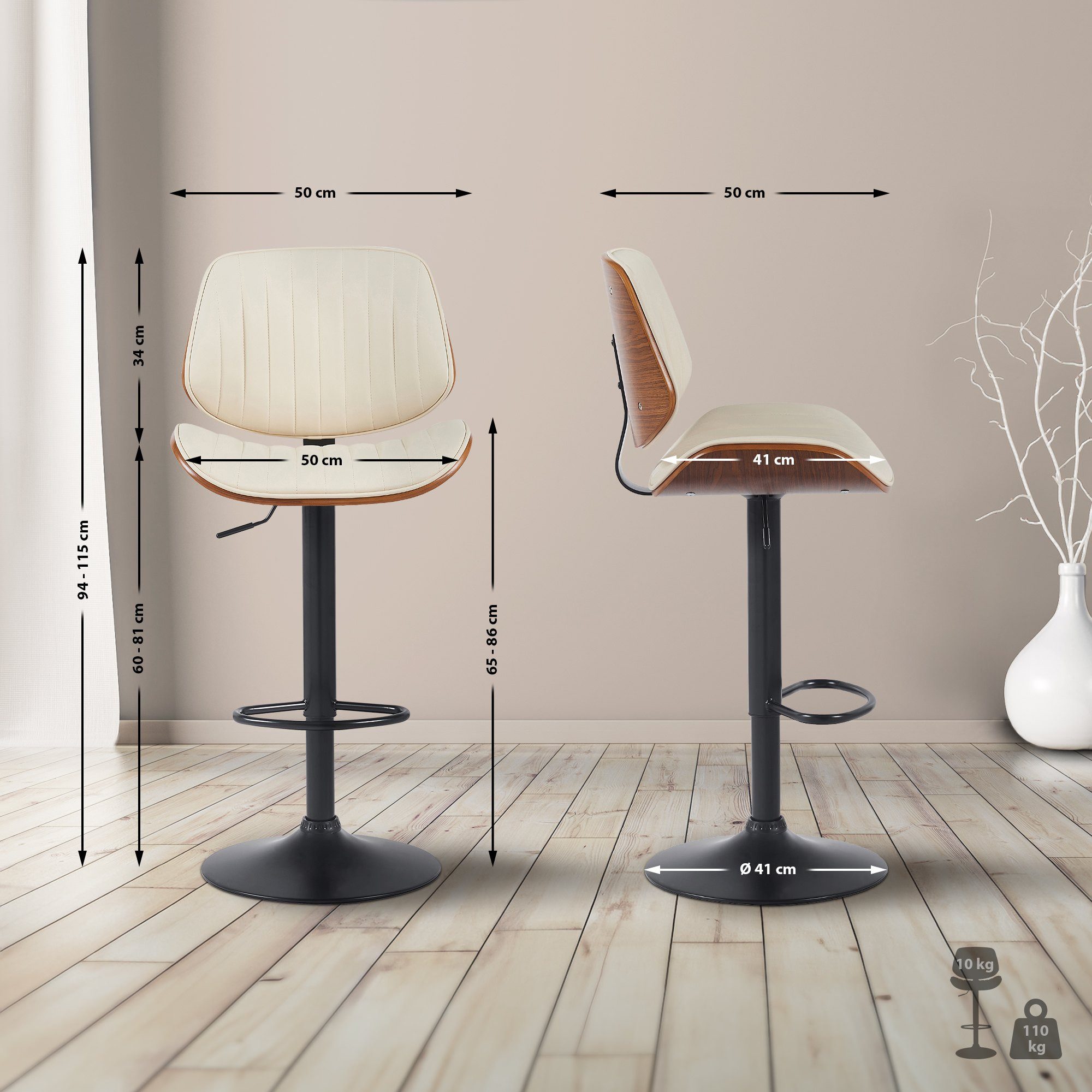 CLP Barhocker Clawson (2er Set, 2 günstig online kaufen