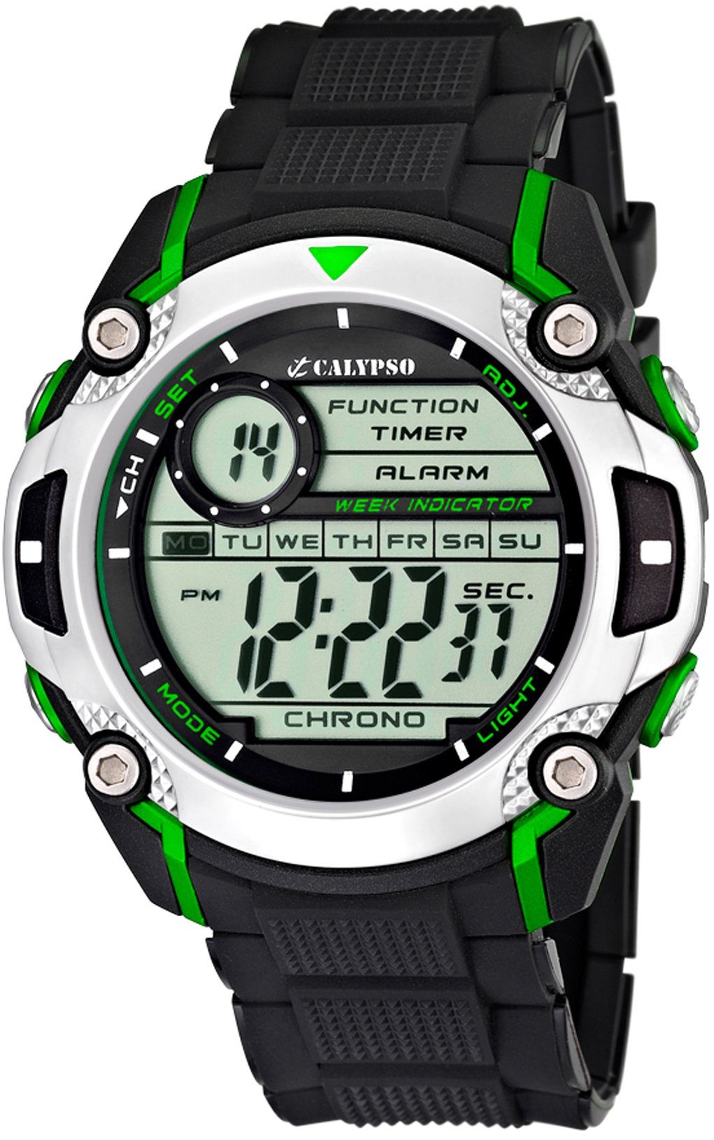 CALYPSO WATCHES Chronograph Digital For Man, K5577/3, Armbanduhr, Quarzuhr, Herrenuhr, Datum, Digitalanzeige, Stoppfunktion