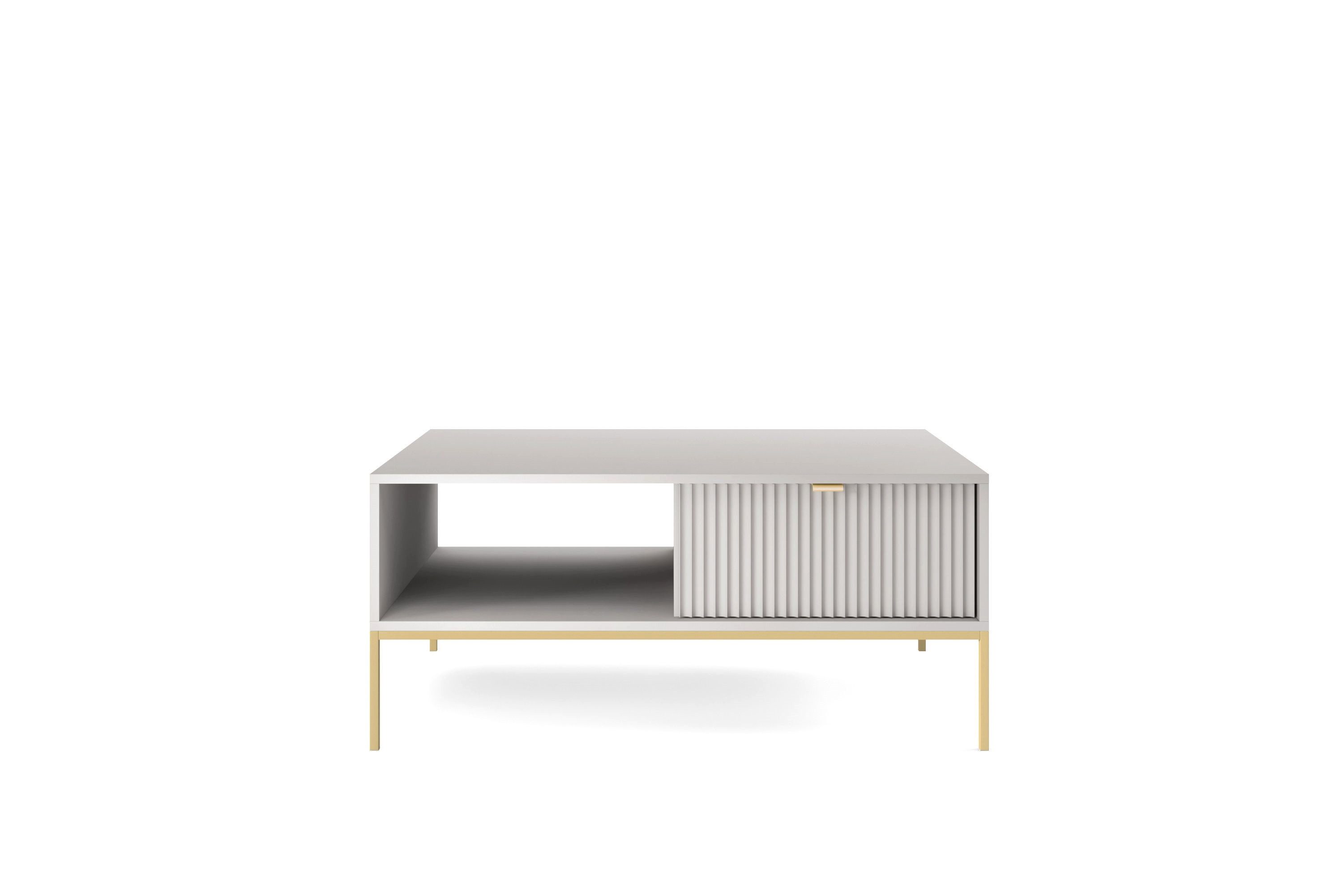 yourhouse24 Couchtisch NOVA Riffelfront Schublade (1 Tisch), Breite 104 cm
