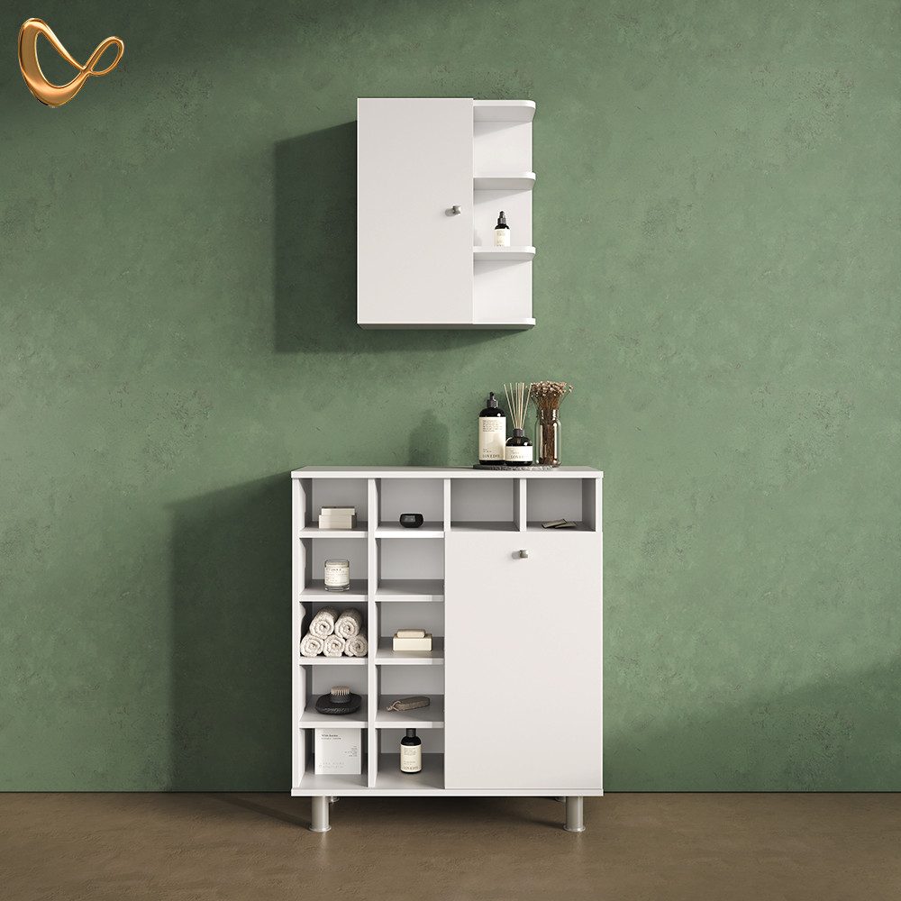 Livinity® Wäscheschrank Fucino, Weiß, 78.4 x günstig online kaufen