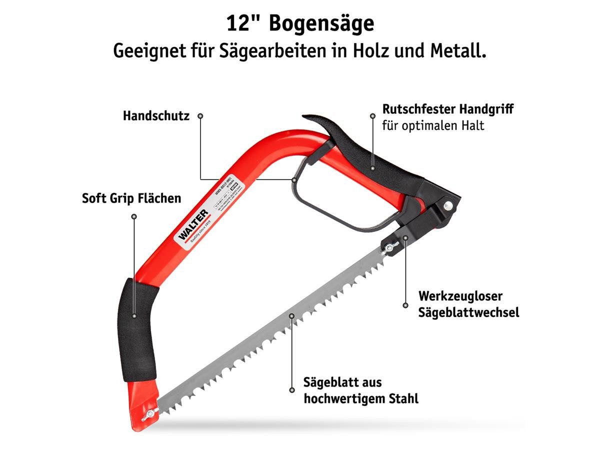 WALTER Bügelsäge Set 2-teilig, 12" und 24"