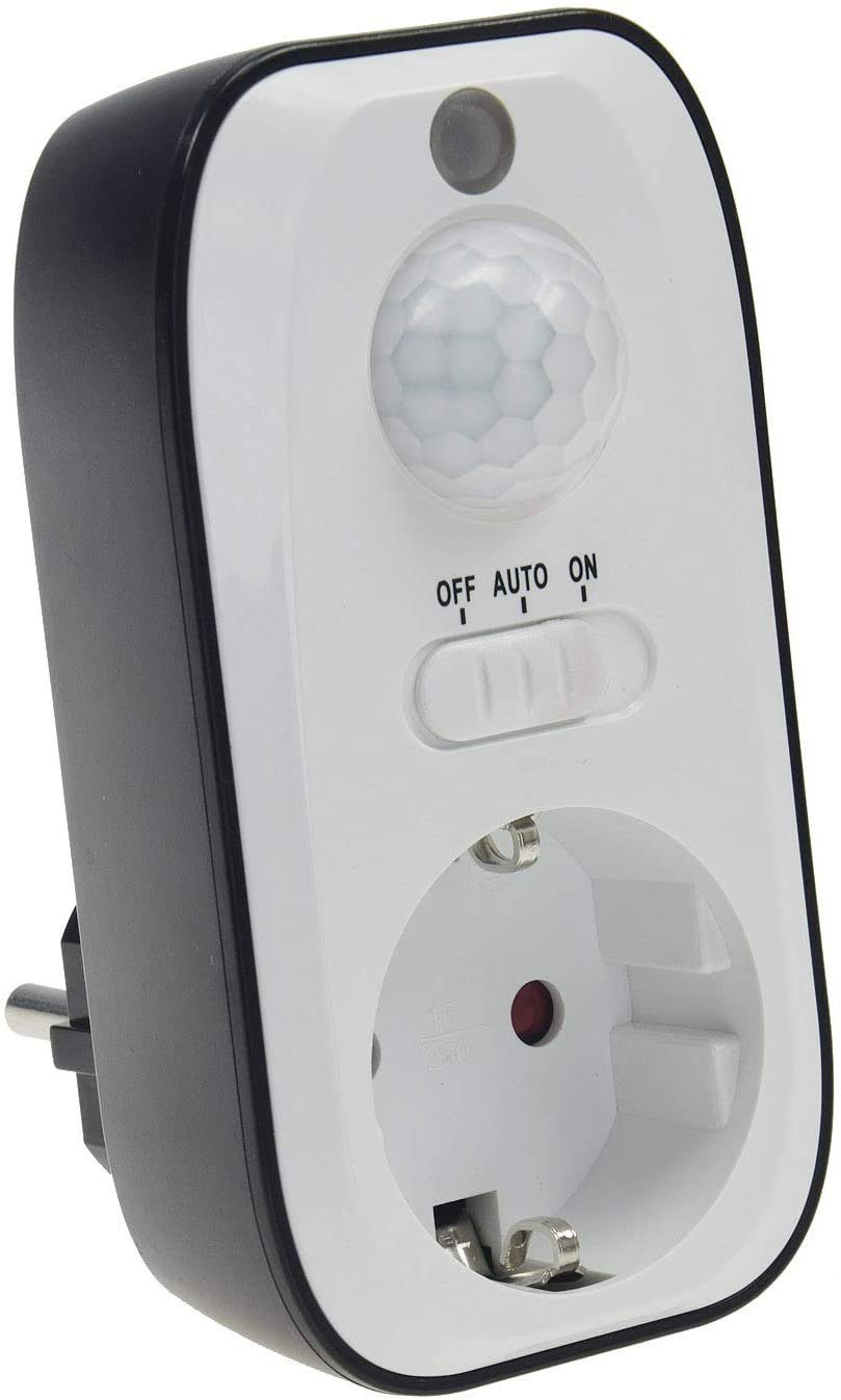 ChiliTec Bewegungsmelder Zwischenstecker Steckdose mit Bewegungsmelder LED Lampen Leuchten