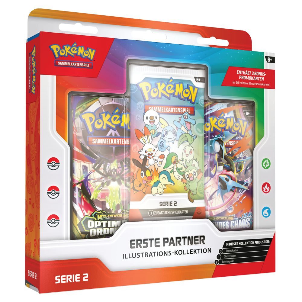 POKÉMON Sammelkarte Erste Partner Pokemon Serie 2 Illustrations-Kollektion deutsch