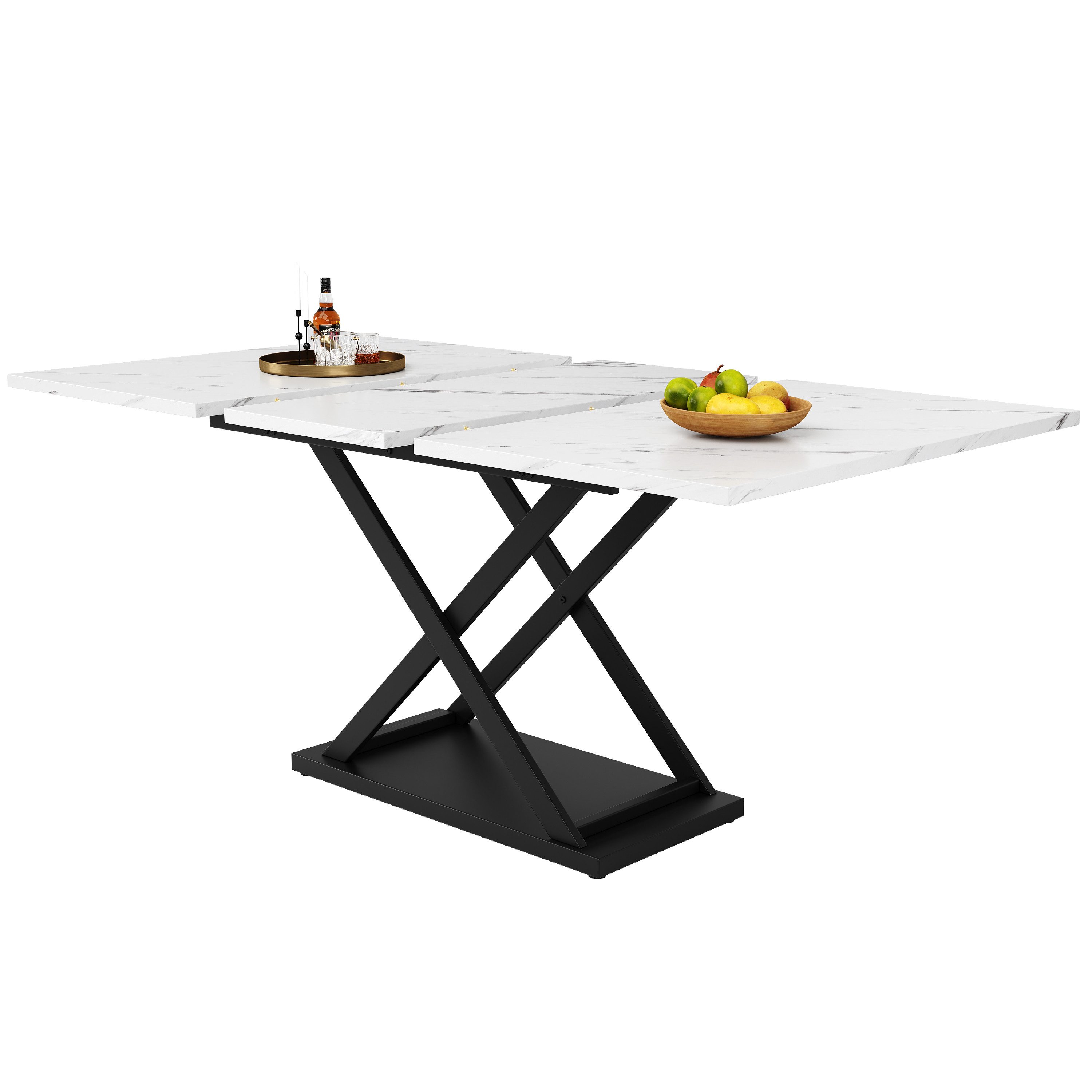 HAUSS SPOLE Esstisch Ausziehbarer Esstisch 120-160×80cm günstig online kaufen