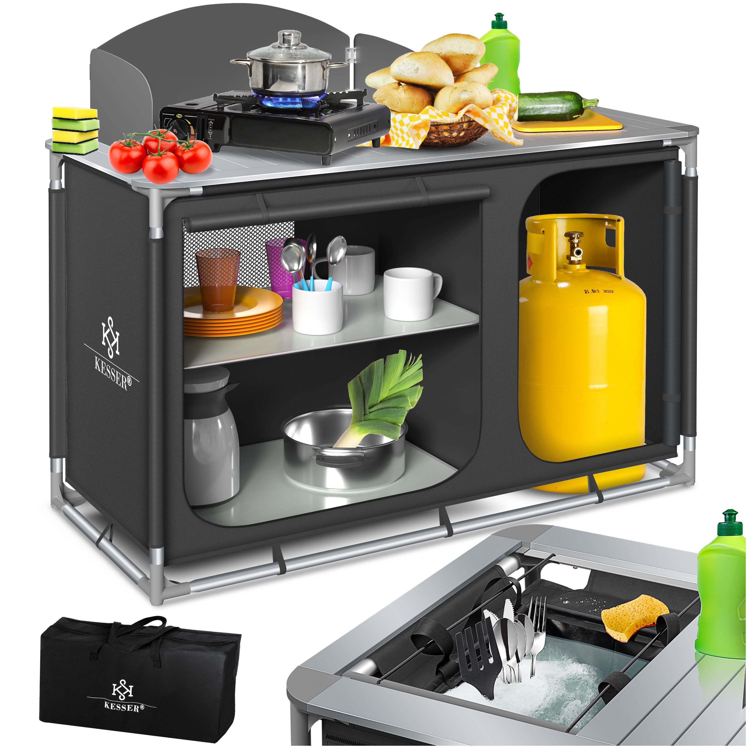 KESSER Campingschrank Campingschrank, Campingküche mit Aluminiumgestell