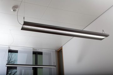 näve LED Pendelleuchte Bennet, LED fest integriert, Kaltweiß, Büro/Arbeitszimmer silber Lichtfarbe kaltweiß L: 80cm B: 30cm