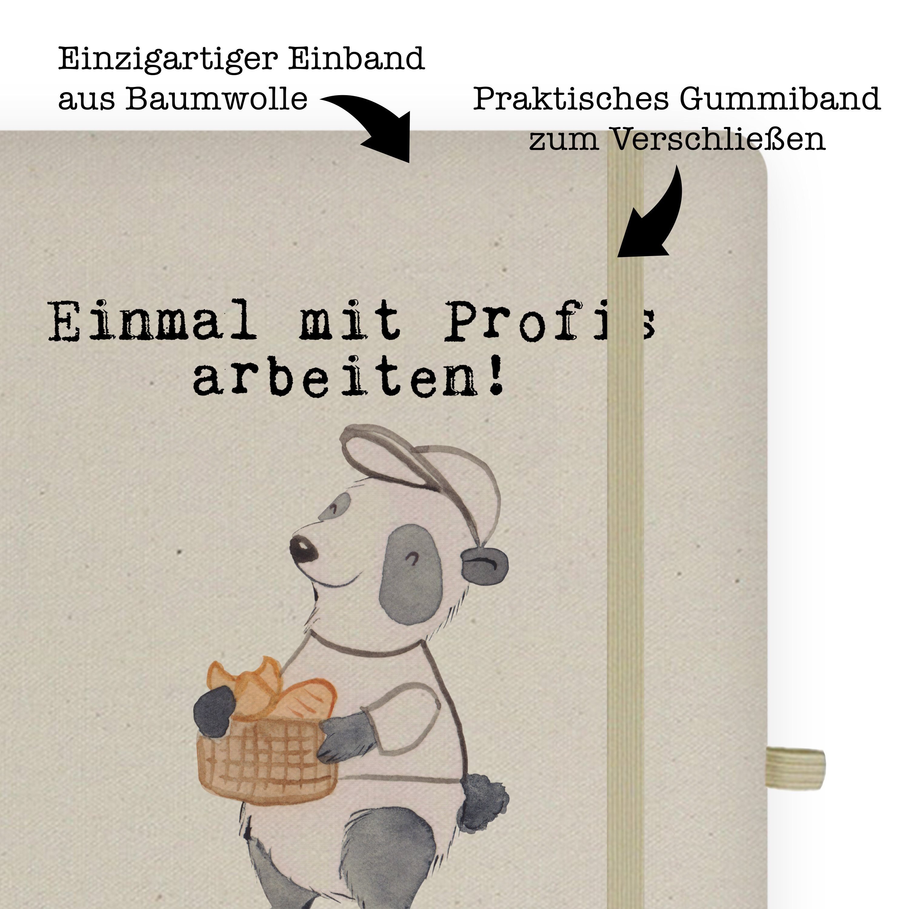 & Mrs. Mitarbeiter, Panda - Mr. Bäcker Mrs. Panda Mr. Geschenk, - Rente, & Leidenschaft Transparent aus Notizbuch