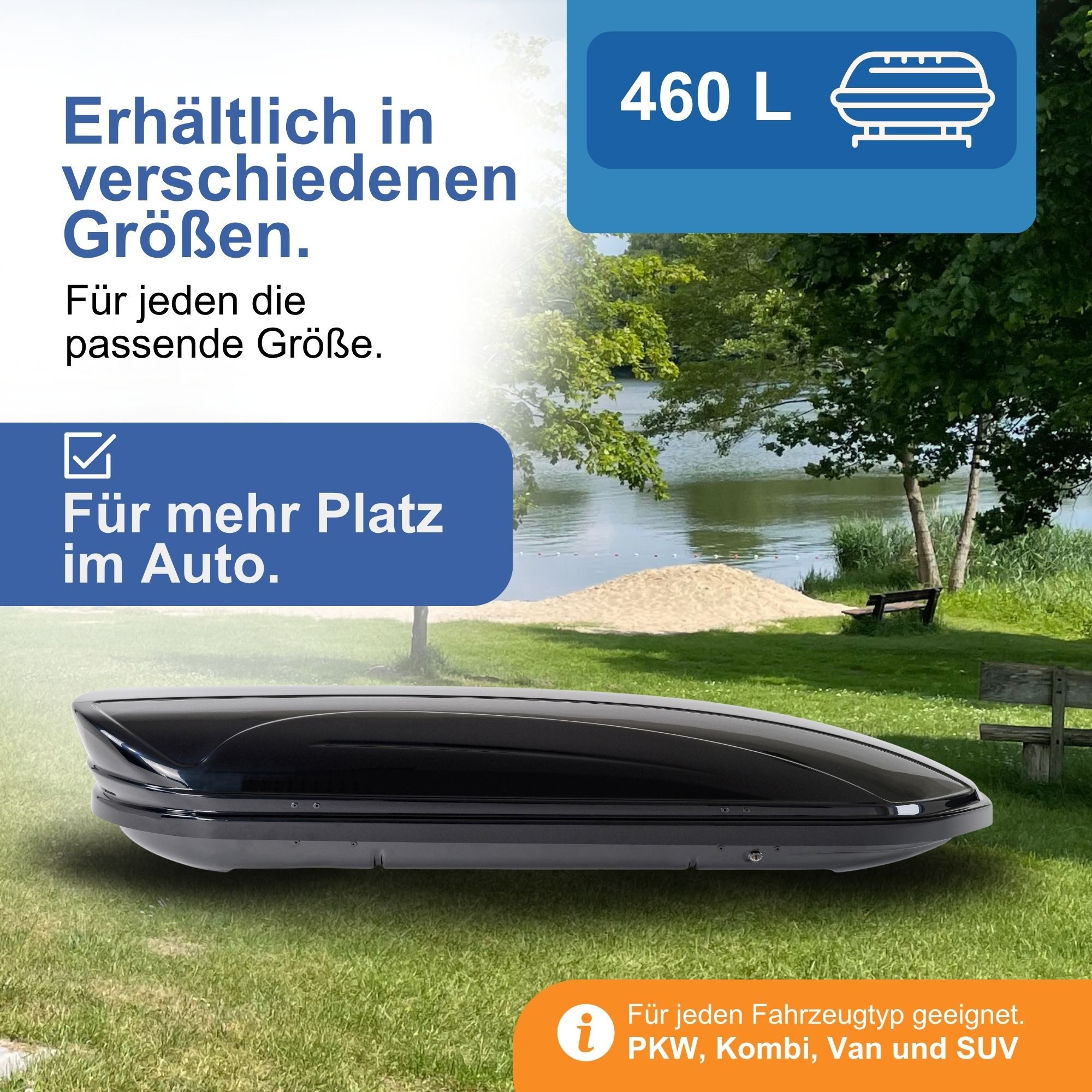 VDP Dachbox, (Passend für Volvo V50 (5Türer) 2004-2012)