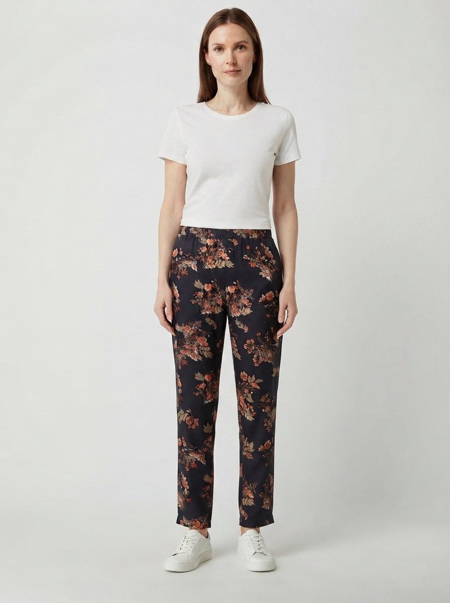 PfauGermany Pyjamahose Black Flowers