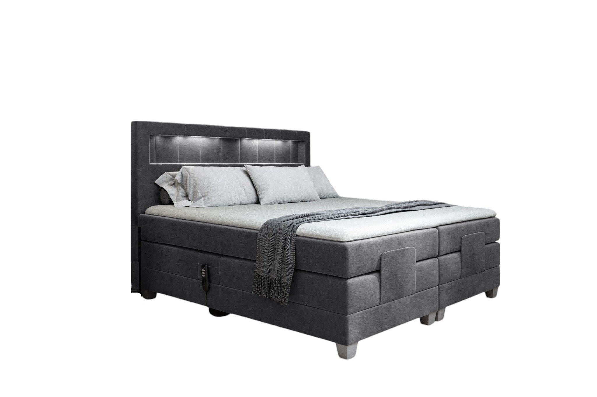 Fun Möbel Boxspringbett Schlafzimmerbett DAVIDE Elektrisch günstig online kaufen
