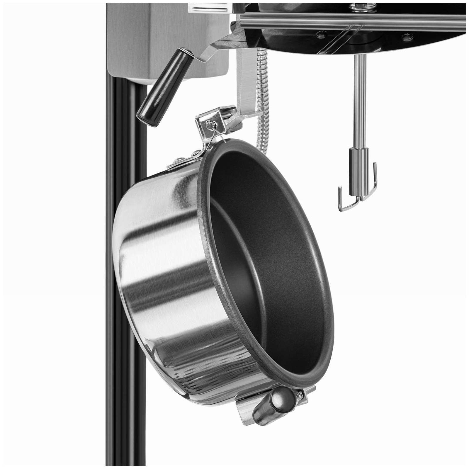 Royal Catering Popcornmaschine Popcornmaker 1500 W 5 kg/h schwarz Popcornautomat Teflon Beleuchtung – Bild 2 von 5