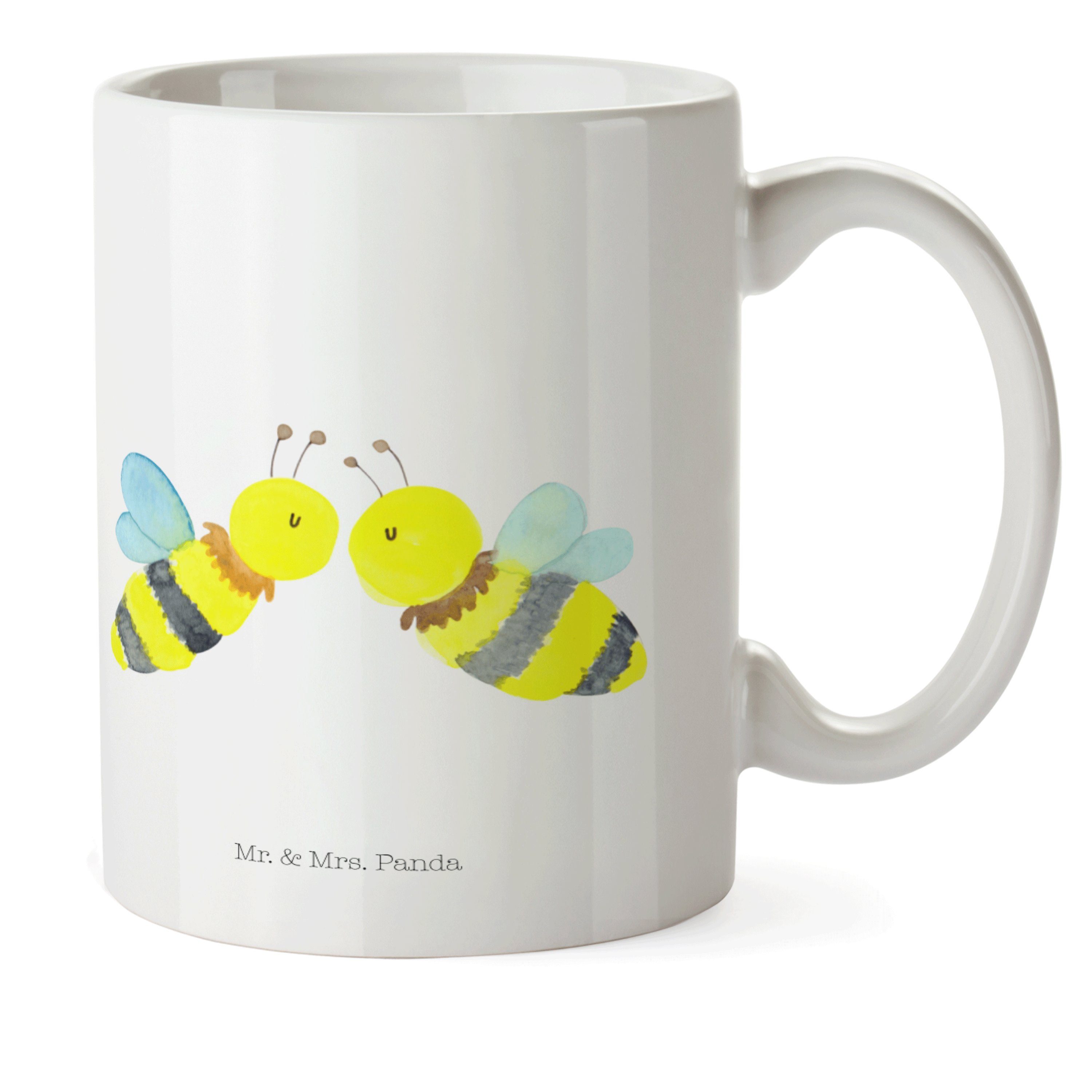 Mr. & Mrs. Panda Kinderbecher »Biene Liebe - Gelb Pastell - Tasse