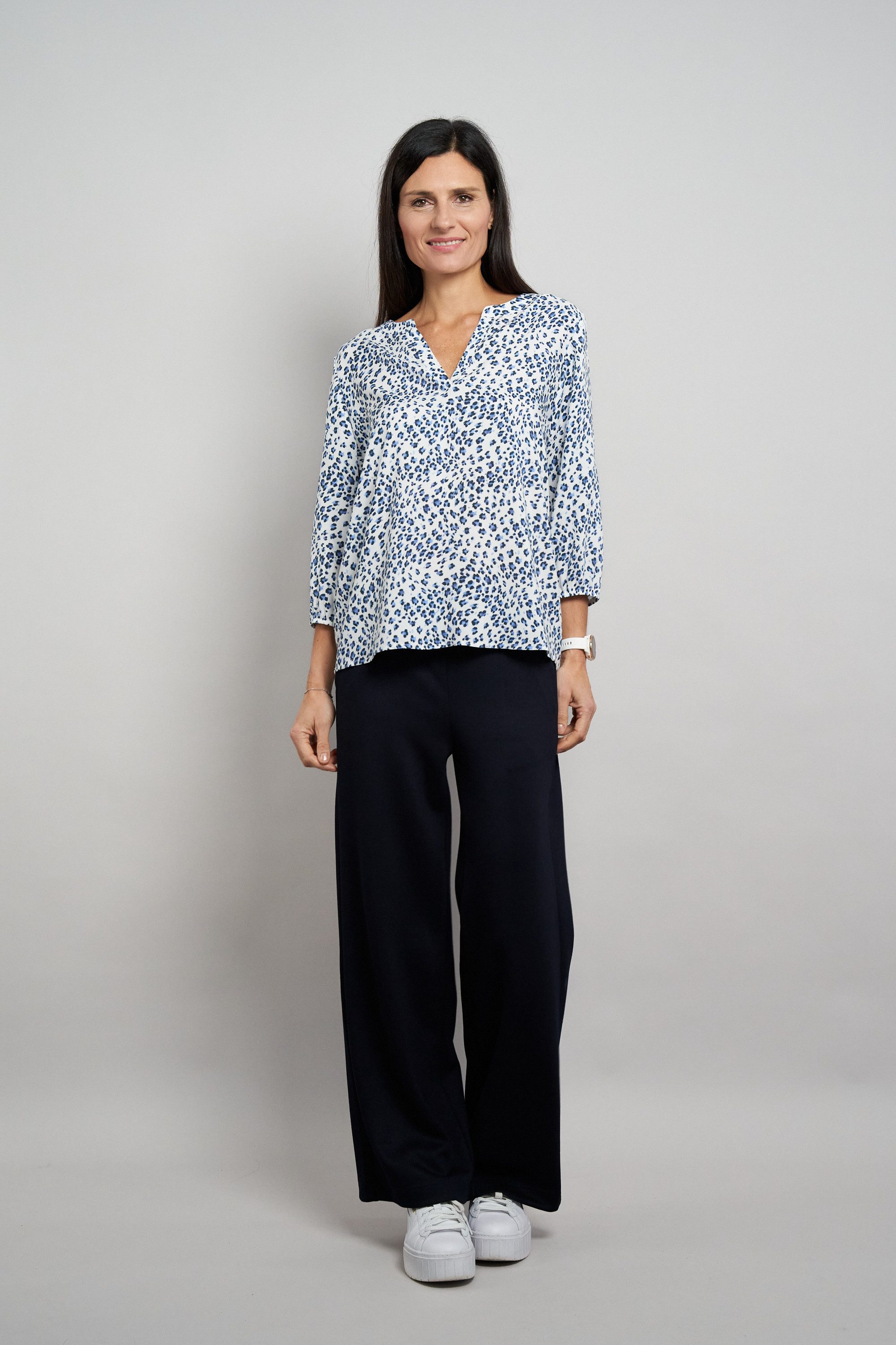 Seidel Moden Druckbluse Otto exclusiv mit Minimalmuster - Viskose- MADE IN GERMANY