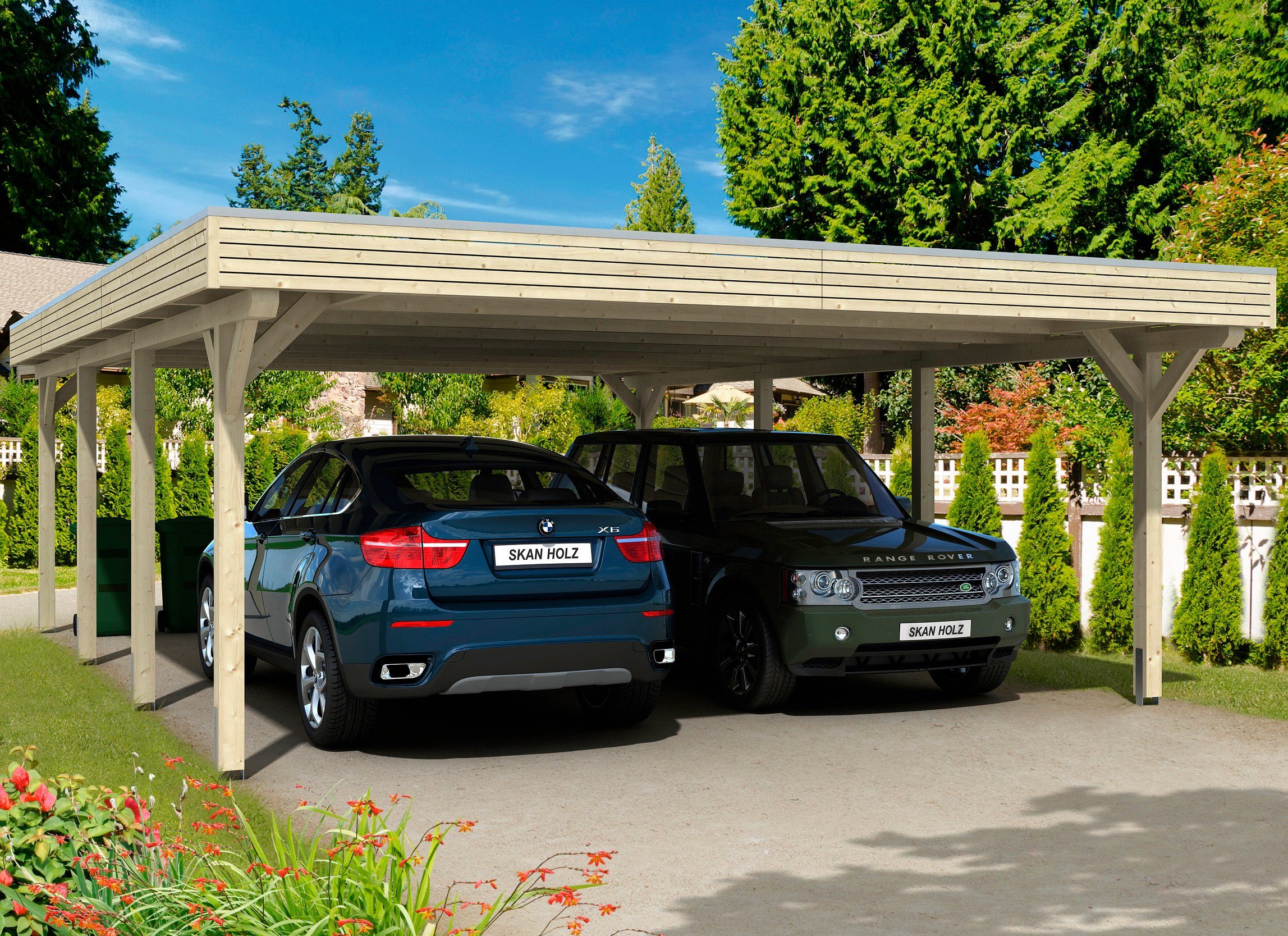 Skanholz Doppelcarport »Spessart«, 220 cm Einfahrtshöhe online kaufen | OTTO