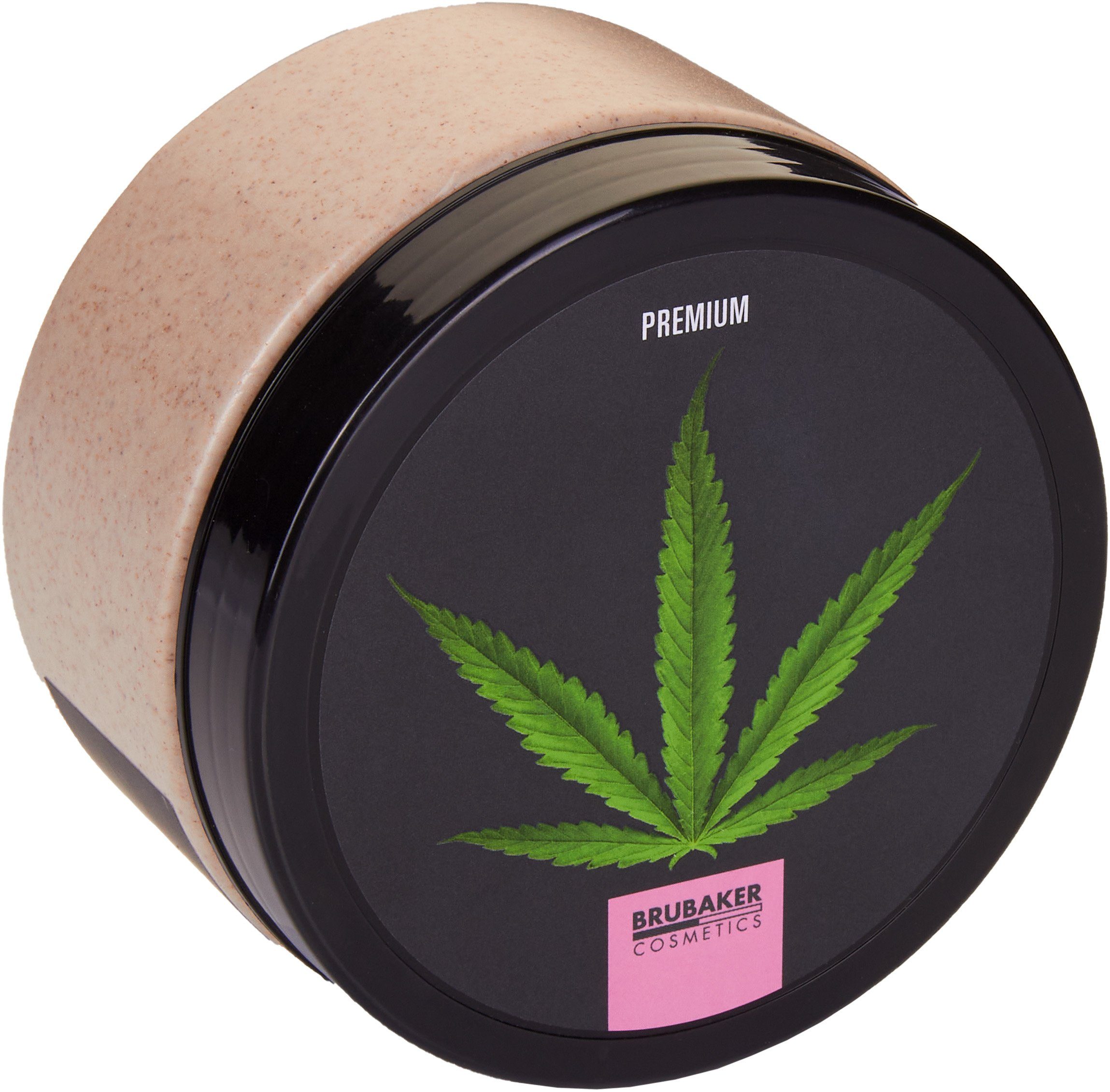 BRUBAKER Pflege-Geschenkset Badeset mit Erdbeeren & Kokosnuss Duft, Wellness Geschenkset, 5-tlg., Hanf Beautyset für Frauen mit Tablett aus Holz, Damen Pflegeset