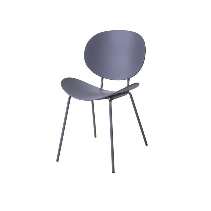 DKD Home Decor Stuhl Stuhl DKD Home Decor Metall Dunkelgrau Polypropylen Kunststoff 50 x 55