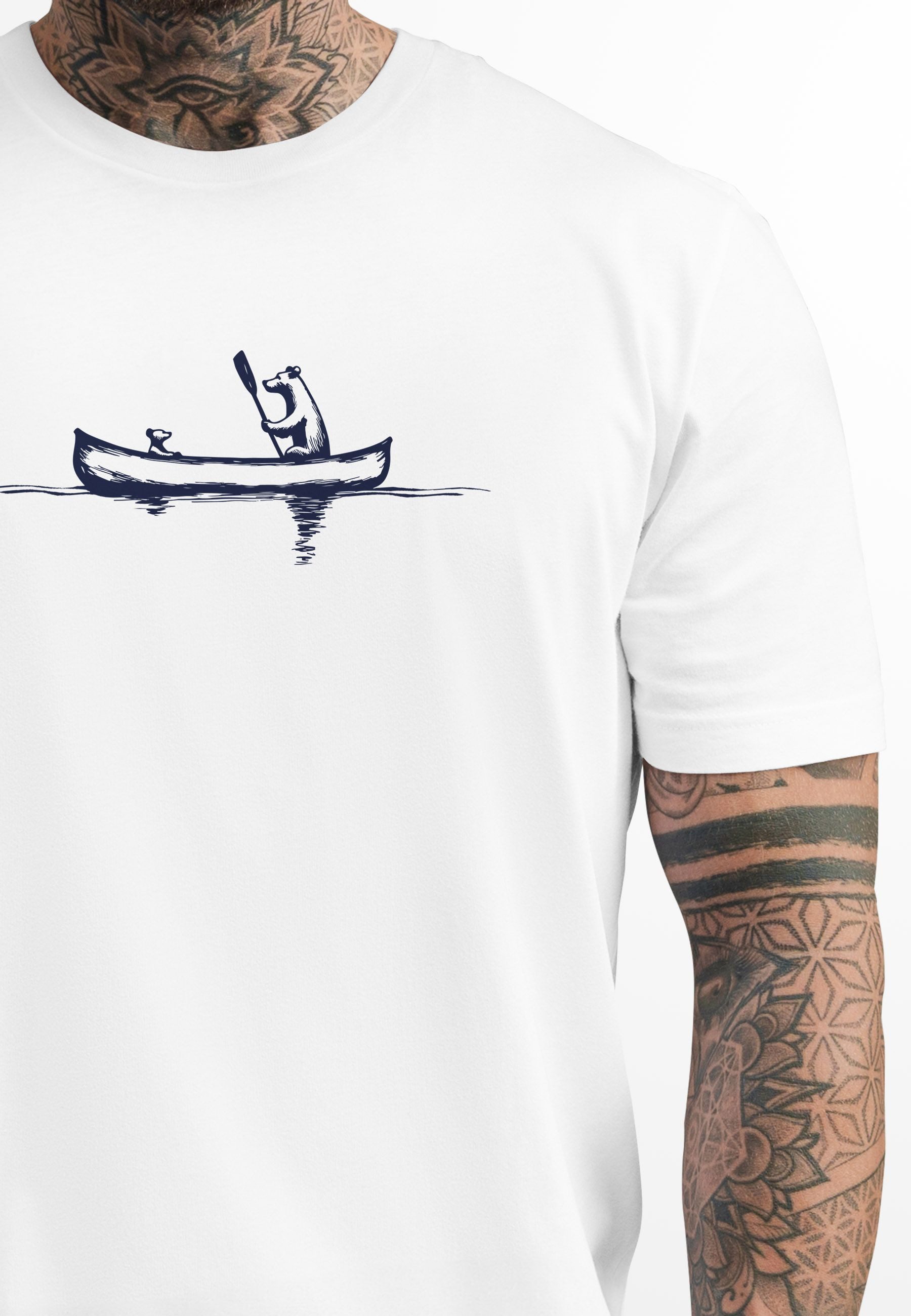 Neverless Print-Shirt Herren T-Shirt Bär Familie günstig online kaufen