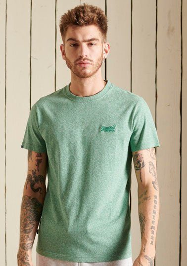 Superdry Te green grit Rundhalsshirt bright Vintage Logo Emb