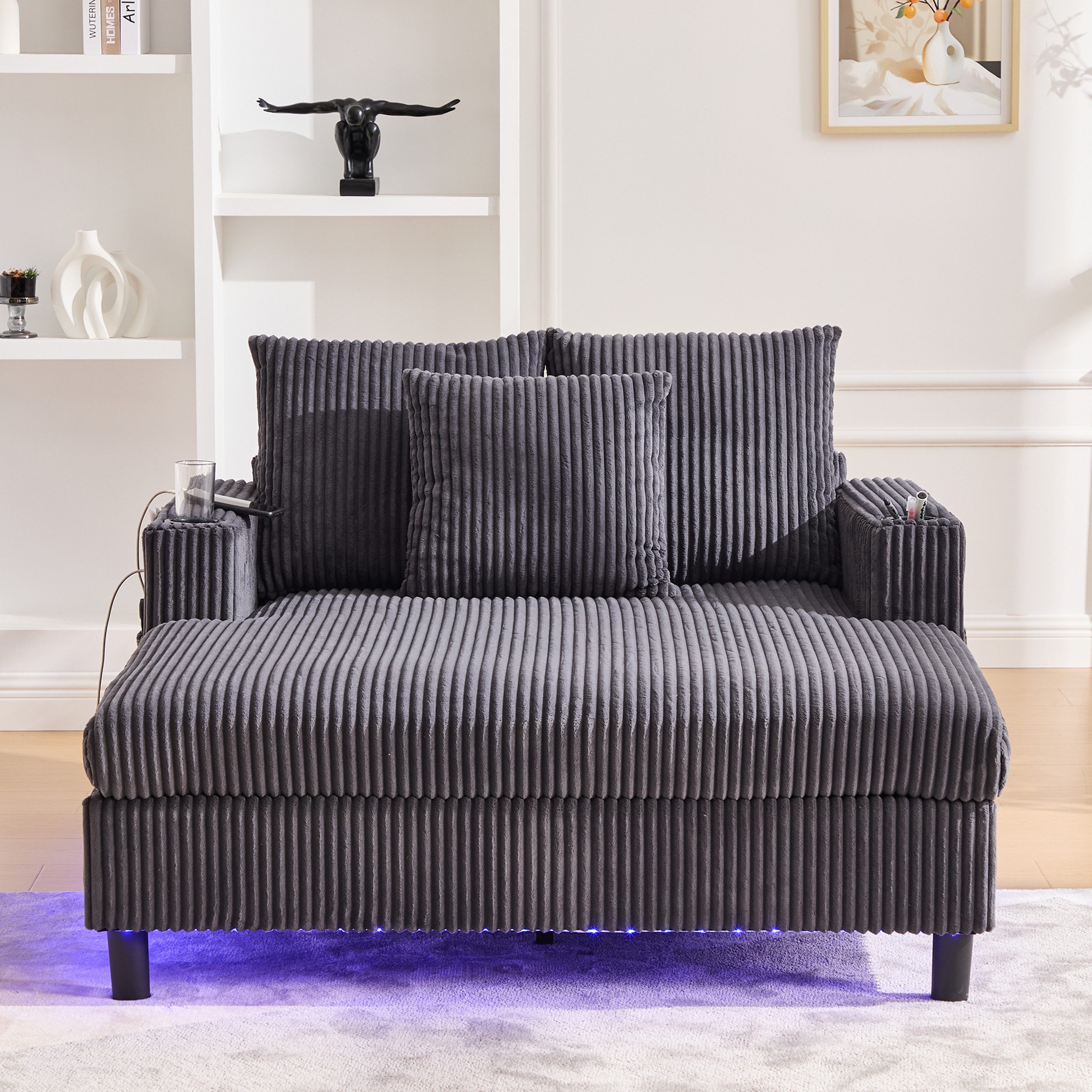 STILVORA Relaxsessel Liegestuhl Loungesessel mit Getränkehaltern,Sessel günstig online kaufen