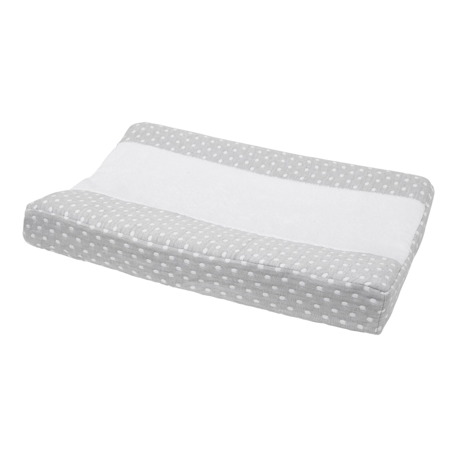 Meyco Baby Wickelauflagenbezug Little Dots Grey (100% Baumwolle, 1-tlg), 50x70cm