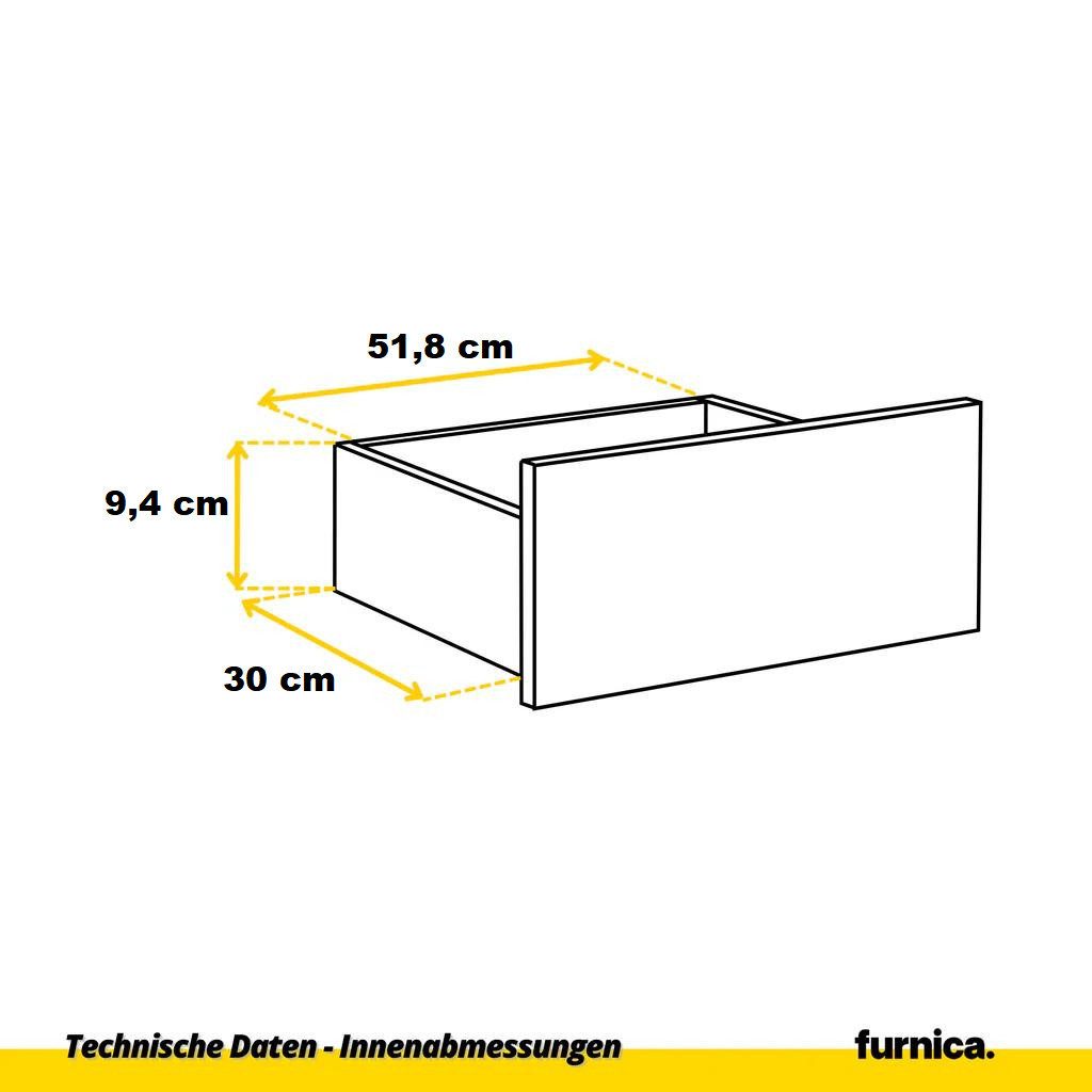 Furnica Schubkastenkommode grifflose Schubladenkommode Weiß Matt H92cm B120cm T33cm – Bild 5 von 5