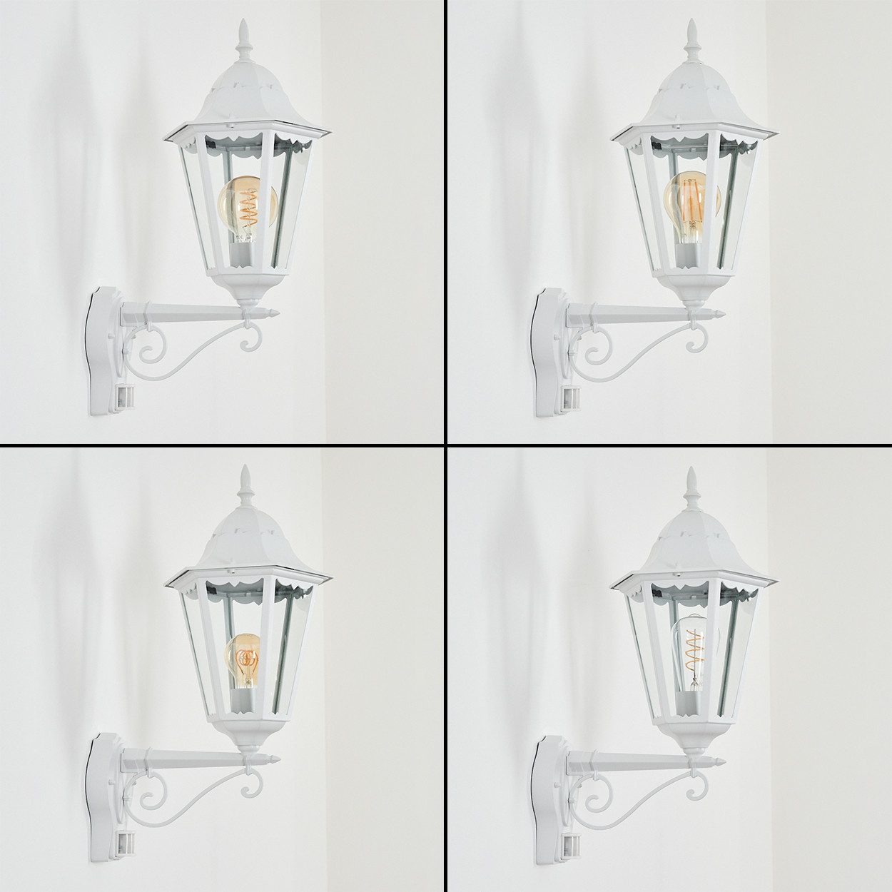 hofstein Außen-Wandleuchte Außenwandlampe mit Bewegungsmelder aus Metall/Gl günstig online kaufen