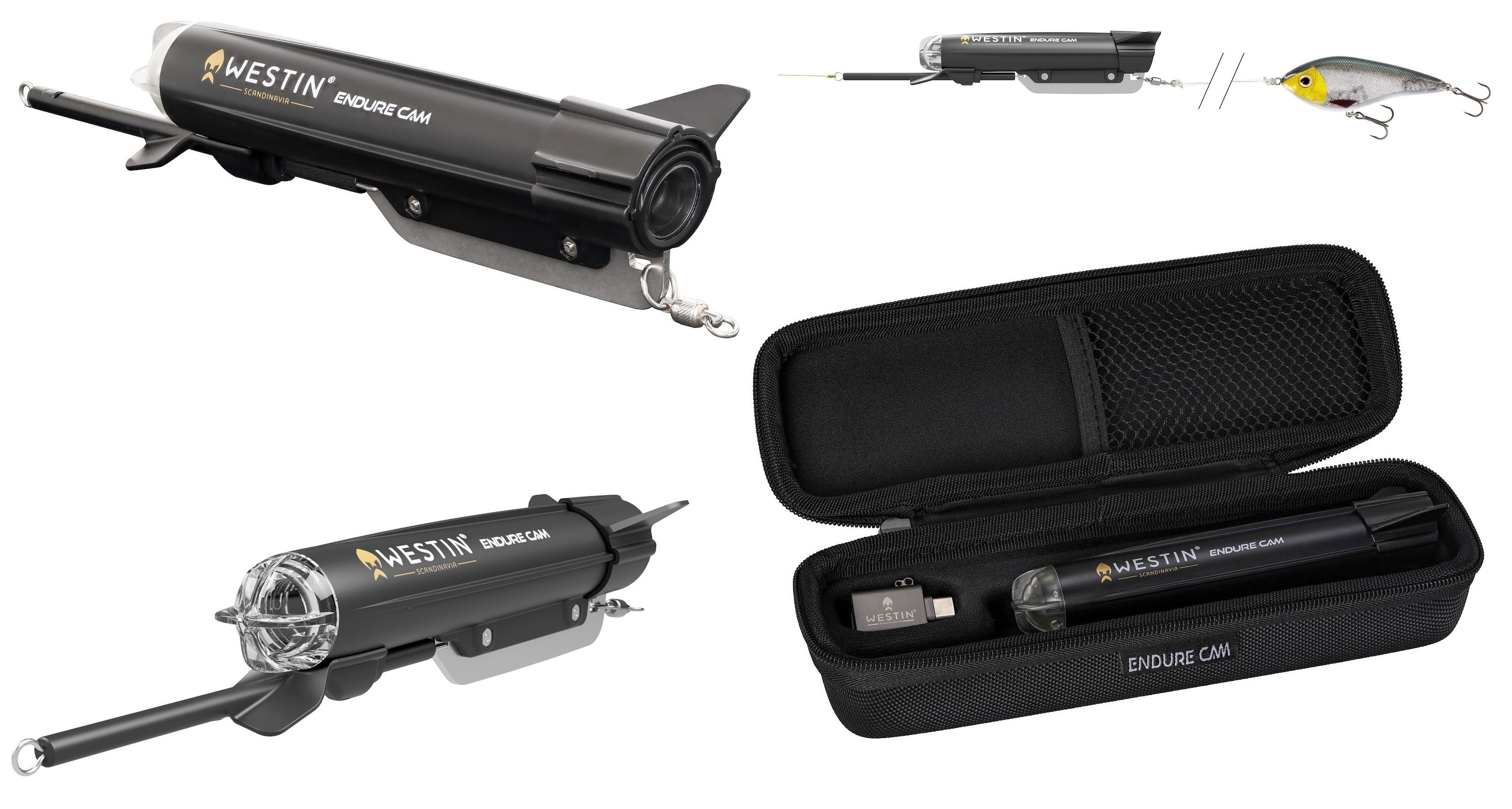 Westin Fishing ENDURE CAM Unterwasserkamera - 72gramm - 3,5 Std. Akku - Smartphone Angel-Unterwasserkamera (Videos direkt vom Smartphone ansehen und teilen)