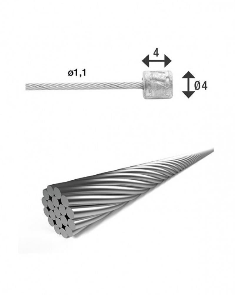 XLC Schaltzug XLC Schaltinnenzug Ø 1,1/ 4000mm 1 Nippel Ø4x4mm