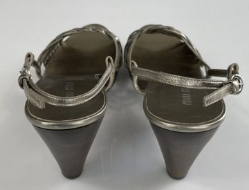 Miu Miu Miu Miu Nappa Silk Mules Pantoletten Slingback Shoes Sandalen Pumps Sc Sandale