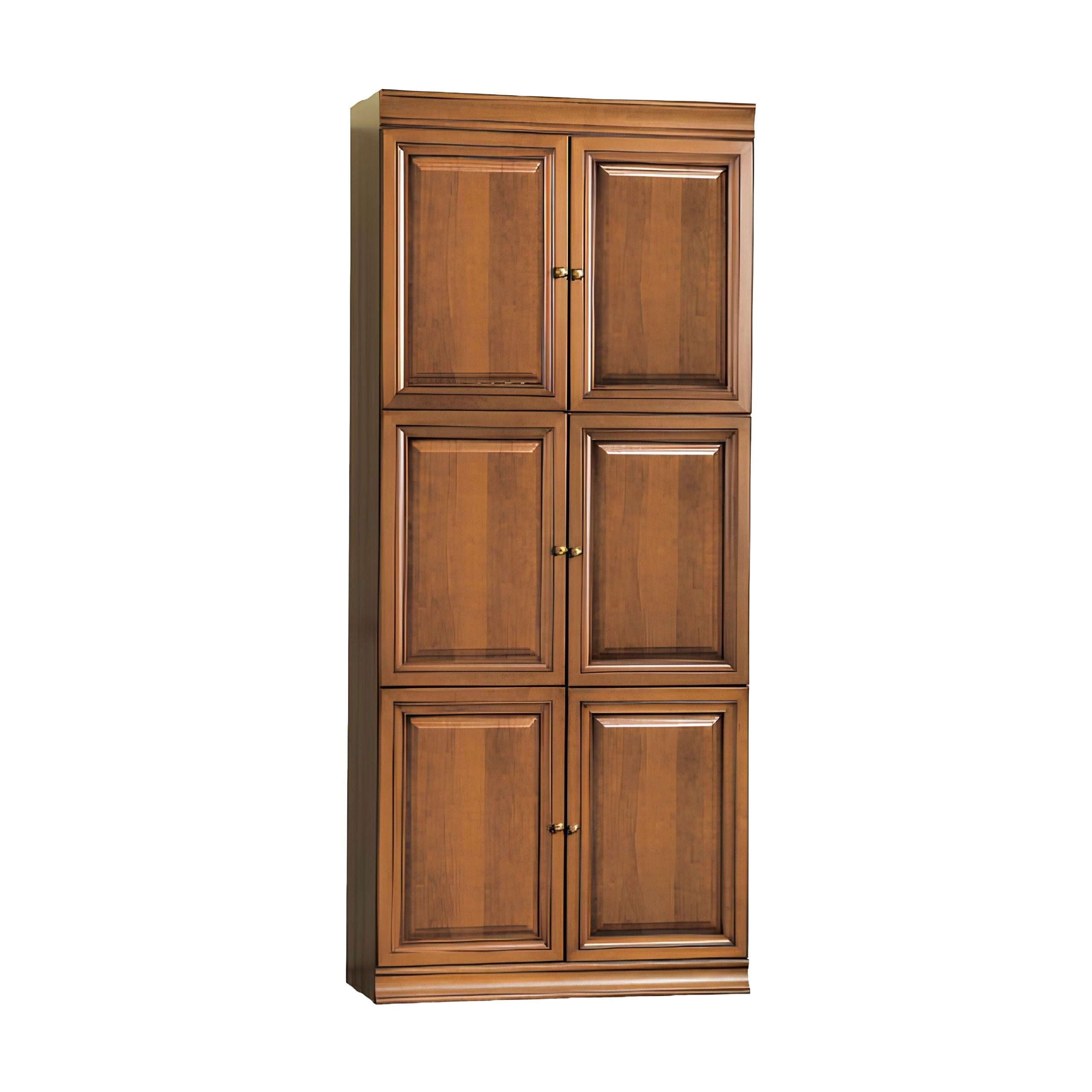 Xlmoebel Kleiderschrank Klassischer Vitrinenschrank SE-4 aus Holz mit Stauraum und Fächern (1-St., Kleiderschrank) Hergestellt in Europa