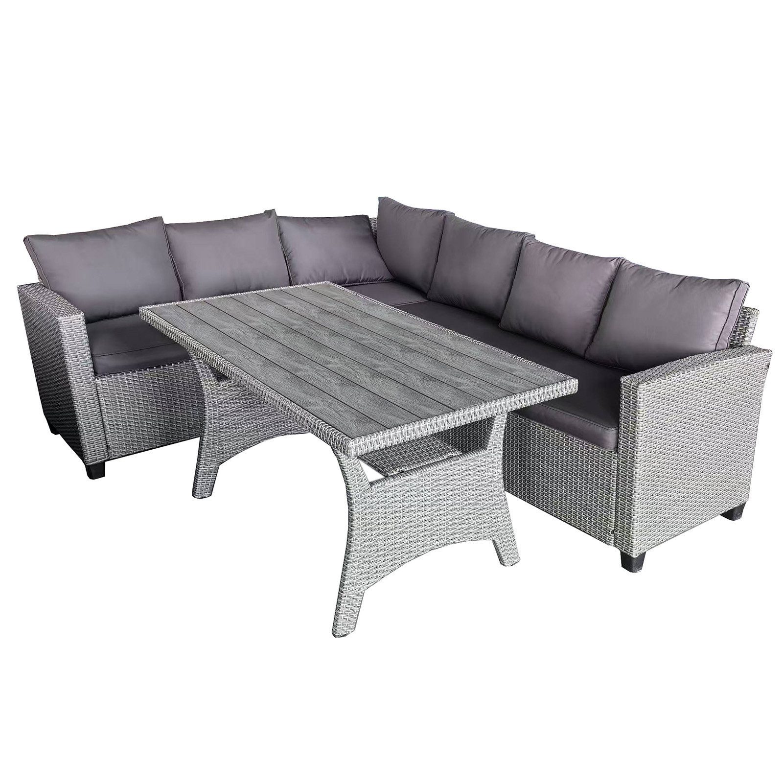 HTI-Living Garten-Essgruppe Outdoor Möbel Ecksofa mit Tisch, (Set, 2-tlg., günstig online kaufen